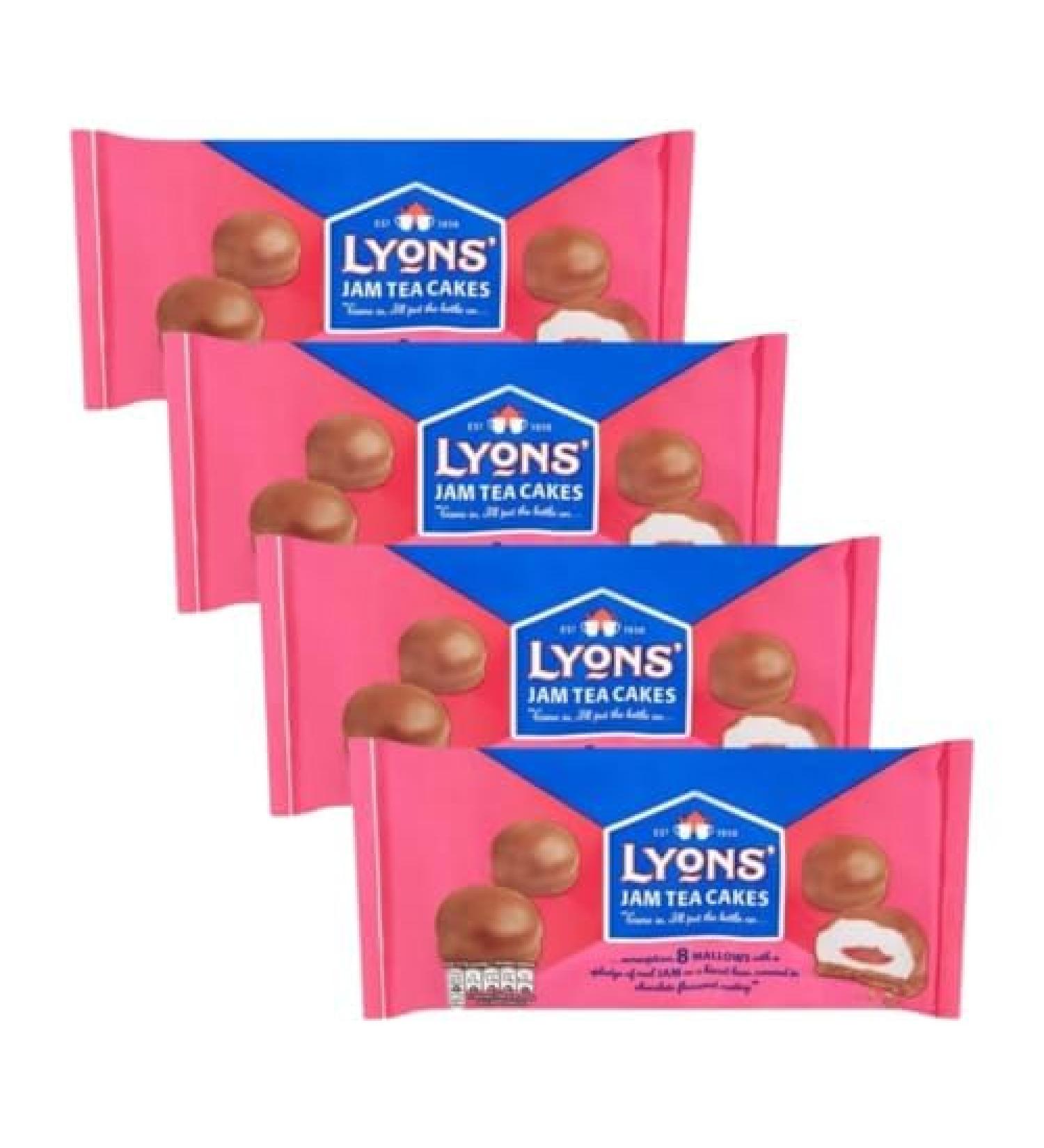 Marshmallow Chocolate Cake Bundle Containing Lyons Jam Tea Cakes 200g (4 Pack) - Buy Online on GoSupps.com