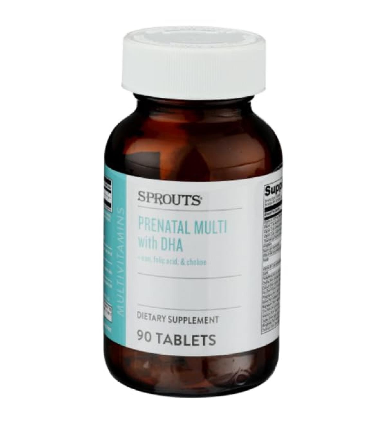 Generic Sprouts Prenatal Multi with DHA - 90 Tablets 1 Count (Pack of 1)