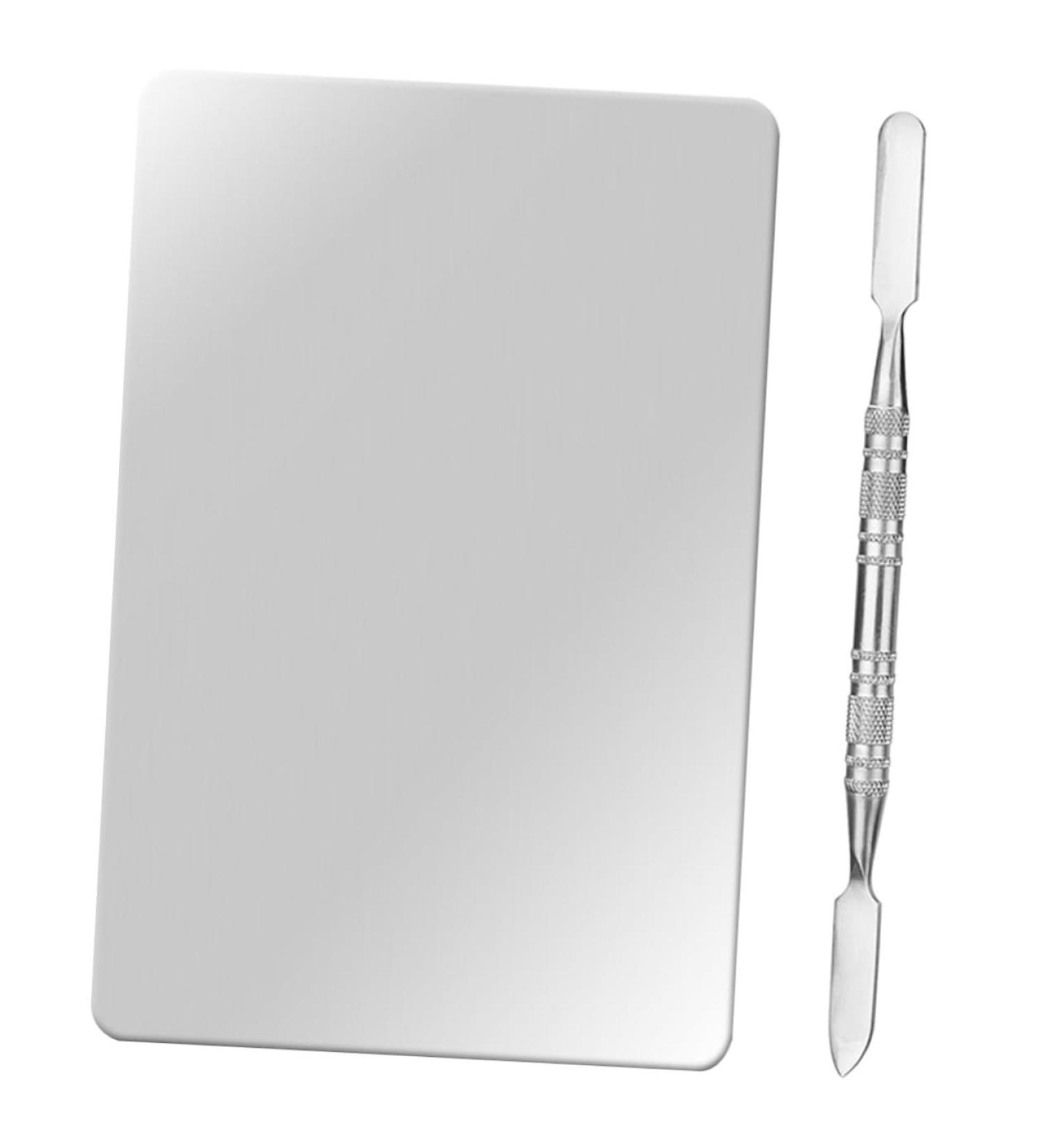 GALPADA Palette de Maquillage Inox et Spatule Cosm tique Taille Moyenne Outil de M lange de Pigments pour Maquilleurs Professionnels et Amateurs Nail Art et Maquillage du Teint - Buy Online on GoSupps.com
