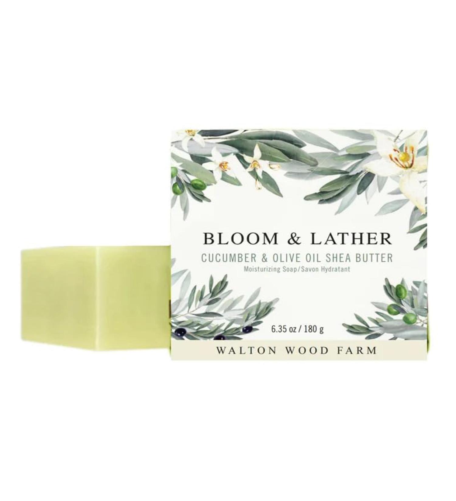Walton Wood Farm Shea Butter Soap Bar - Cucumber and Olive Oil (Single 6.3 oz Soap)