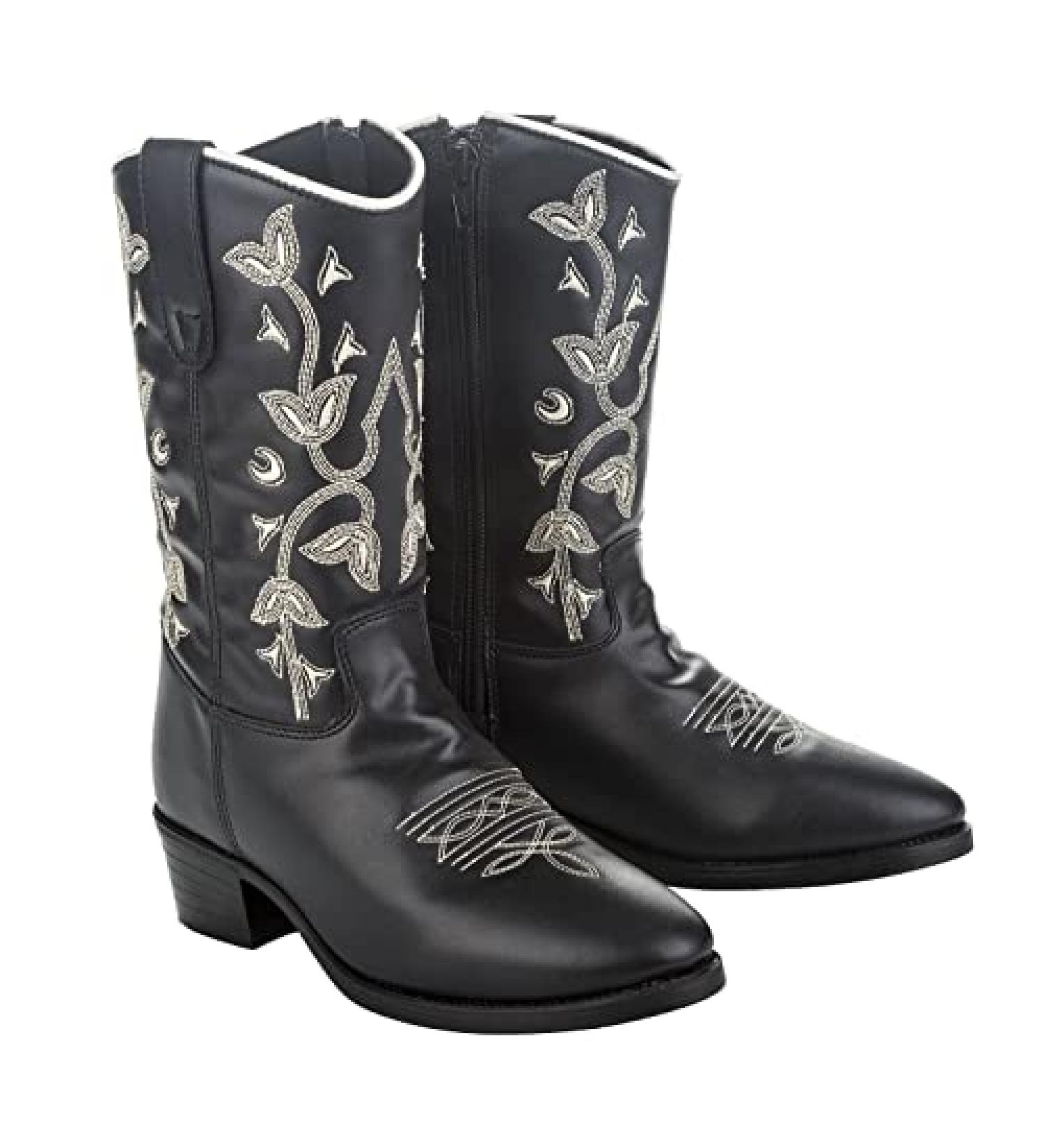 TuffRider Children's Black Floral Western Boot - Size 3 - Buy Online on GoSupps.com