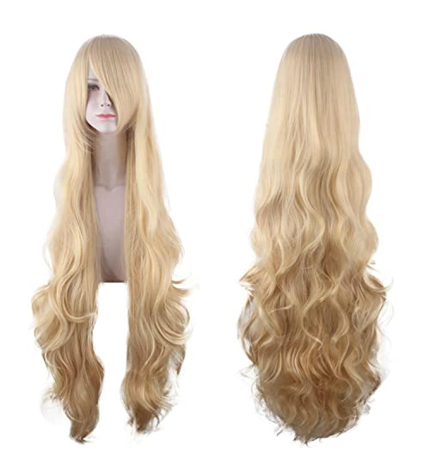 Halloween Fashion Christmas Party Dress Up 1 meter Universal Long Curly Hair 100cm Long Curly Hair Everyday Harajuku Cute Girl 14 COLORS COS WIG BIG WAVE CURLY HAIR COLOR: JF005-16