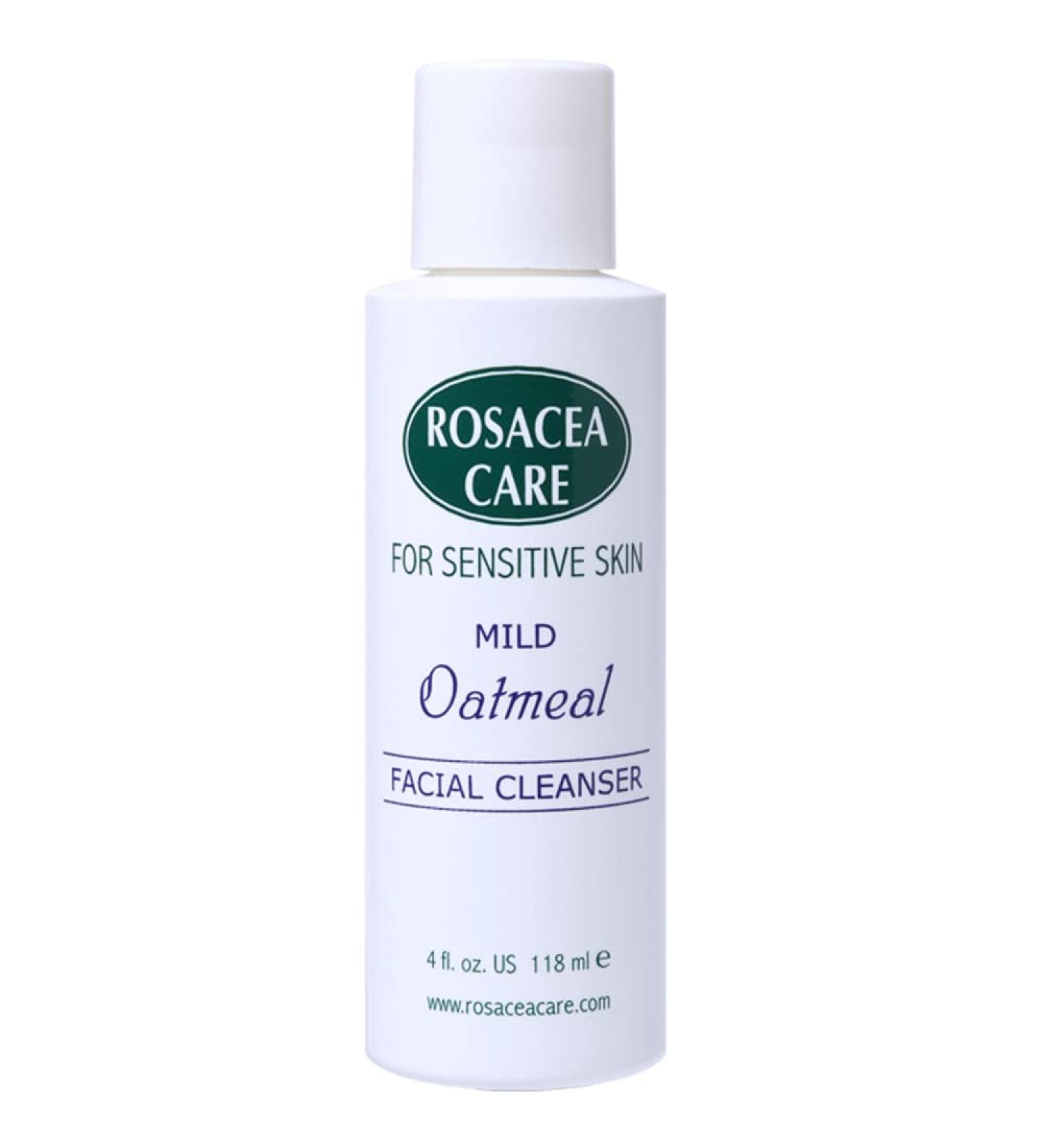 Mild Oatmeal Cleanser Non-Drying Redness Relief with Colloidal Oatmeal Best Natural Rosacea Cleanser Really Effective Anti Itch for Dry Sensitive Skin (4 Fl Oz)