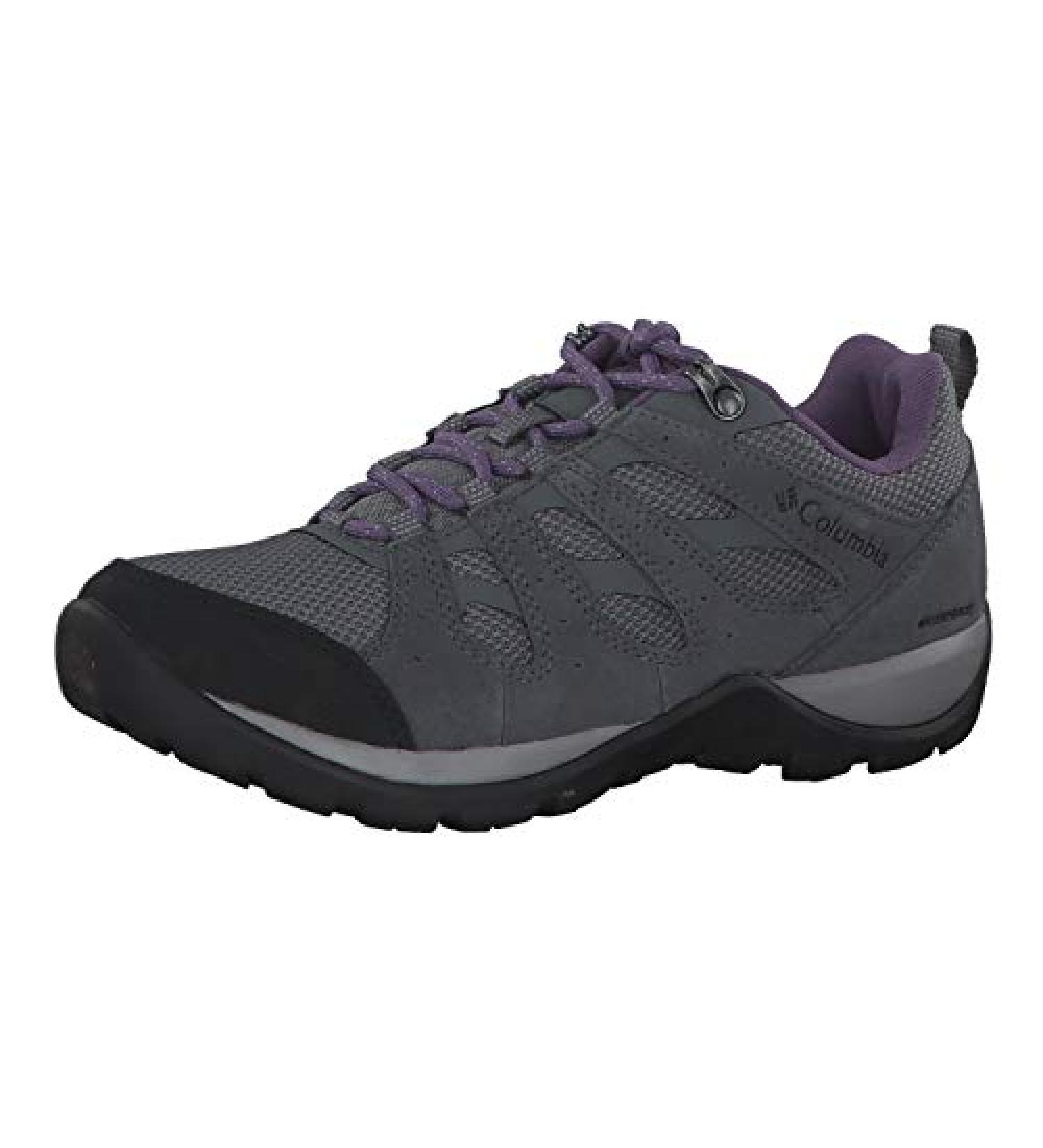 Columbia Women's Redmond V2 Waterproof Hiking Shoe | Ti Grey Steel/Plum Purple | Size 10 - Buy Online on GoSupps.com