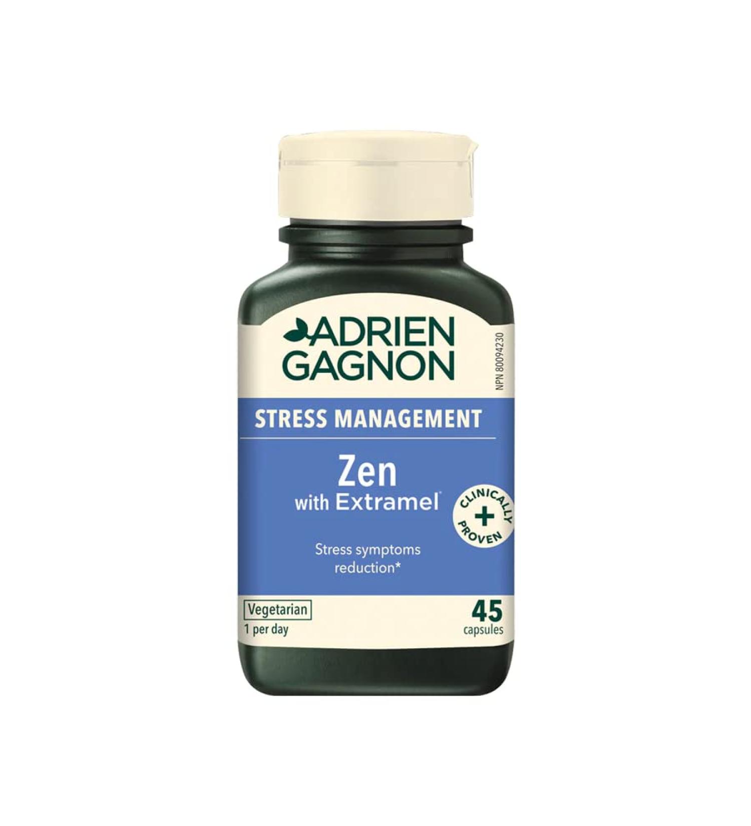 Adrien Gagnon - Zen - Reduce Symptoms of Stress: Fatigue Irritability - (45 caps) - Buy Online on GoSupps.com