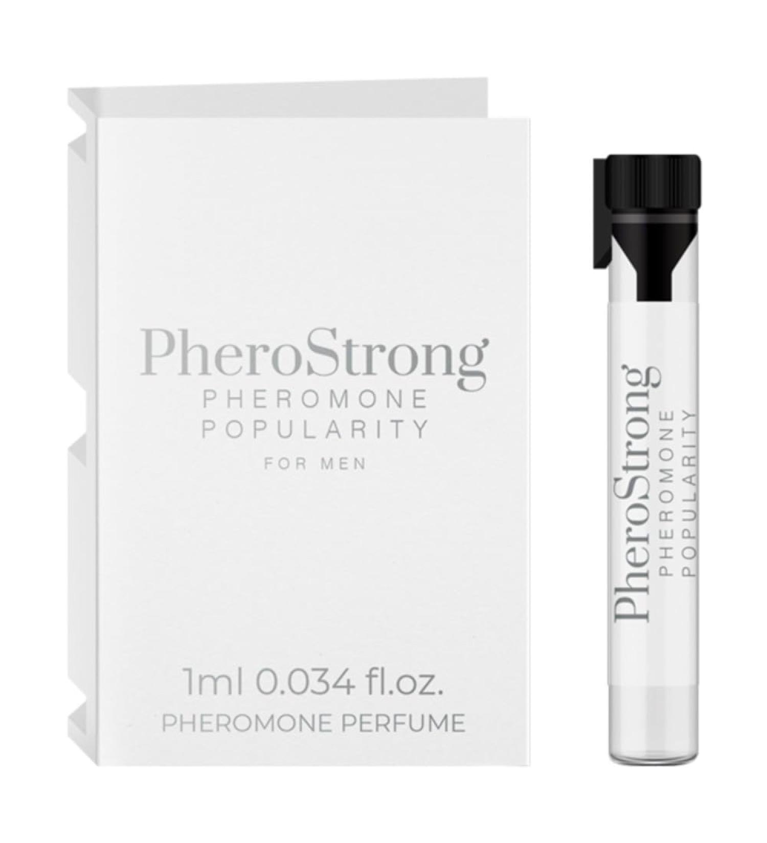 PheroStrong Popularity for Men - Extra Strong Sex Pheromones Perfume For Man to Attracted Woman long lasting cologne men - Feromonas para hombre atraer mujeres - Fragances Sampler Travel Size 0.034 oz