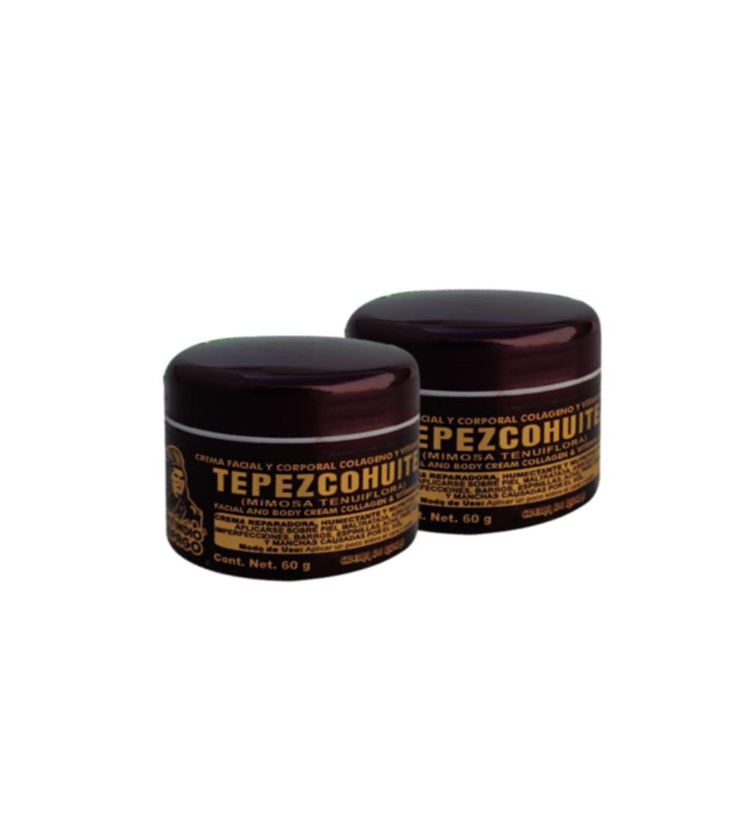 Del Indio Papago Tepezcohuite Night Cream (2Pack) 60g/2.02oz - Reduce Expression Lines & Clarify Skin Imperfections - Buy Online on GoSupps.com