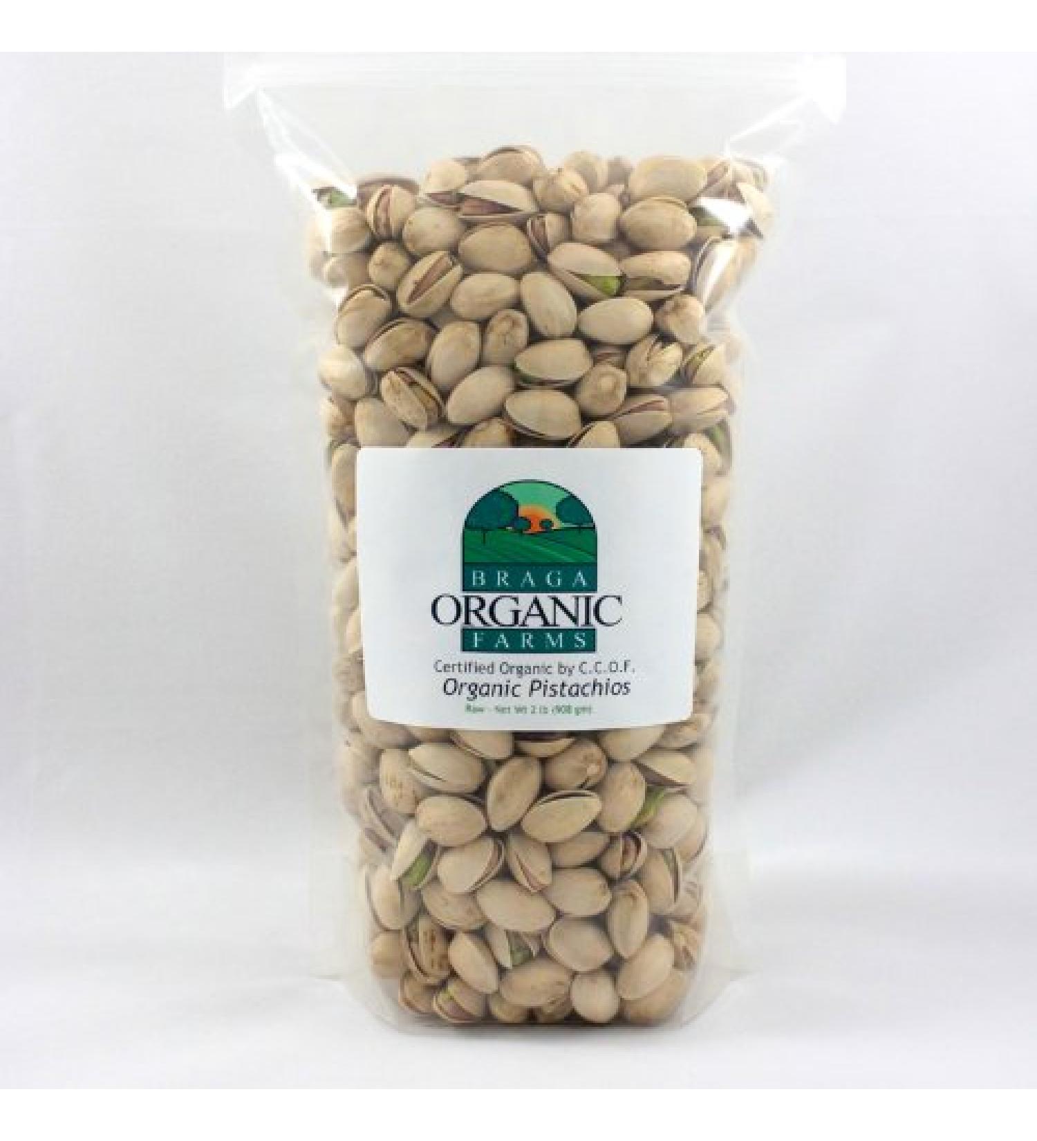 Braga Organic Farms Organic Raw Inshell Pistachios 2 lb. bag
