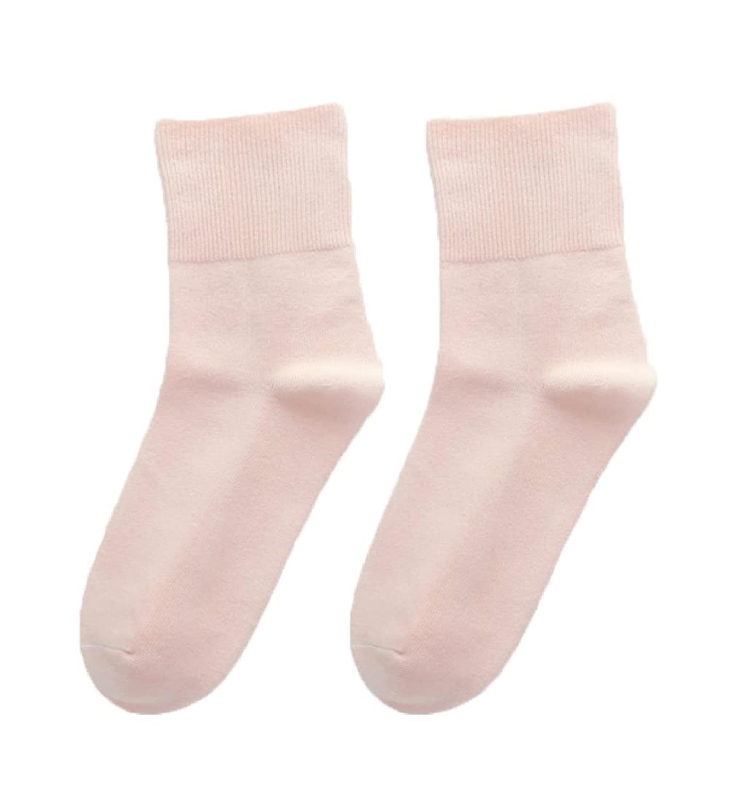 BIHIKI 4 Pairs Diabetic Winter Socks for Women | Thick, Seamless Toe, Non-Binding - Pink - Buy Online on GoSupps.com