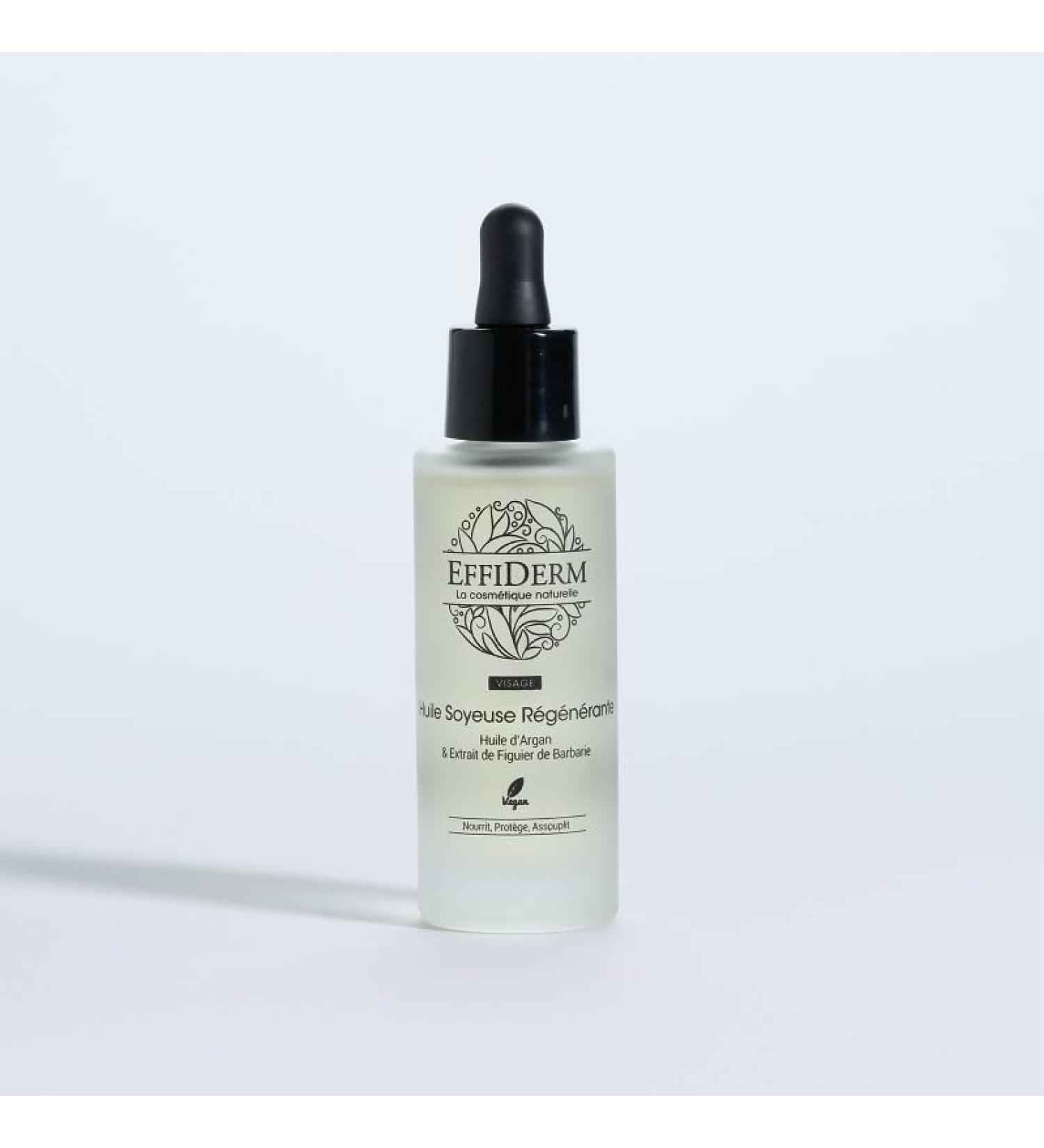 EFFIDERM - Regenerating Silky Oil - Face Body & Hair Care - Argan & Sweet Almond Oil - Vegan - 30ml recyclable glass bottle - Buy Online on GoSupps.com