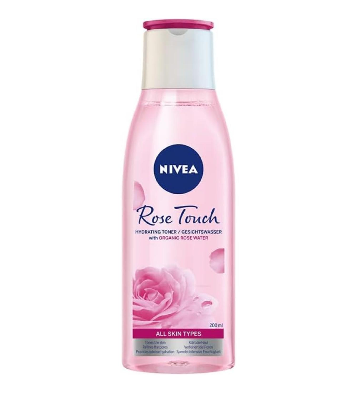 NIVEA Rose Touch Face Moisturizing Facial Toner with Organic Rose Water 200ml - Buy Online on GoSupps.com