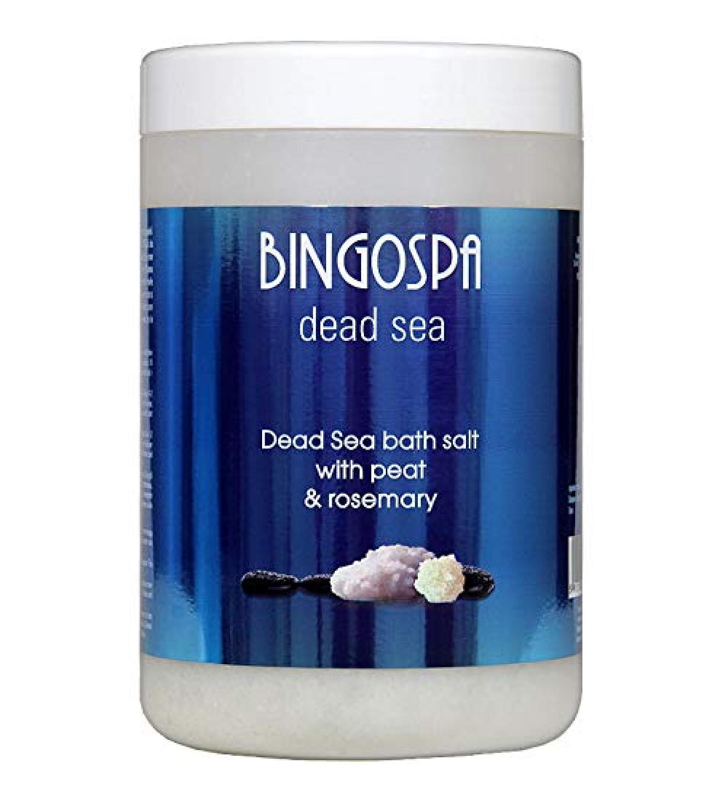 Dead Sea Anti-Aging Swimming Salt with Peat & Rosemary - 1000g | Moisturizing Relief for Skin Rheumatism & Joint Pain - BingoSpa - Buy Online on GoSupps.com