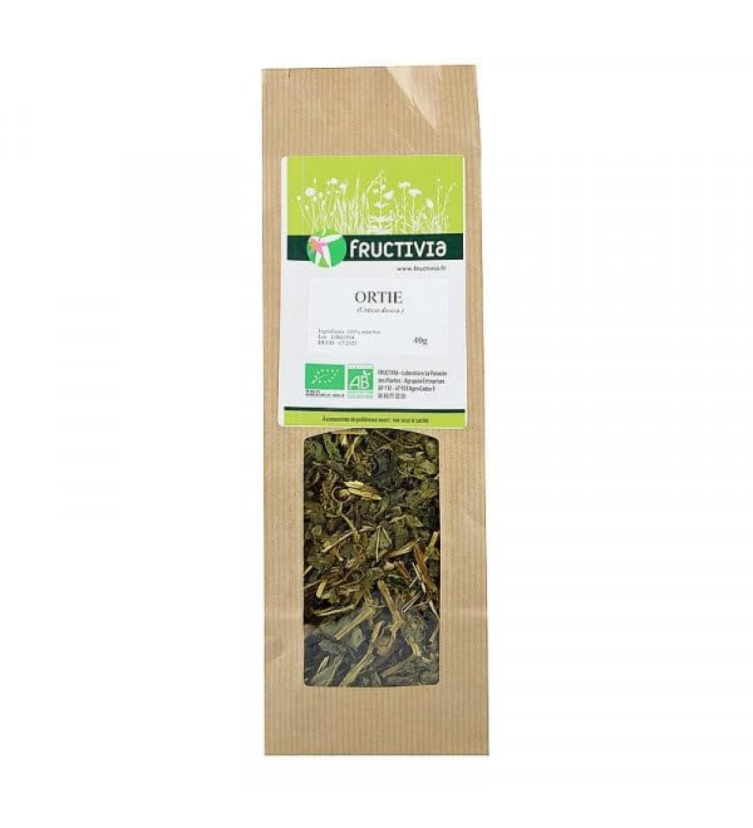 Fructivia Organic Nettle Herbal Tea - 40g | Loose Leaf | Vegan | Made in France