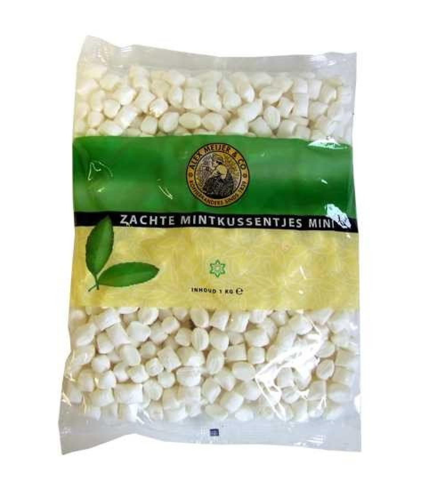 Alex Meijer 'Zachte Mintkussentjes Mini' 1Kg (soft mint candies)