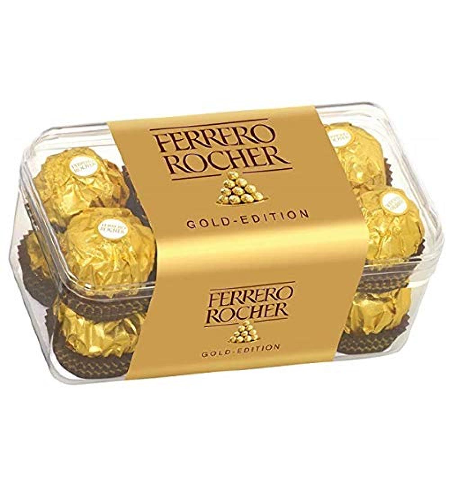 Ferrero Rocher Gold-Edition 16 pezzi Milk chocolate with hazelnuts 200 g