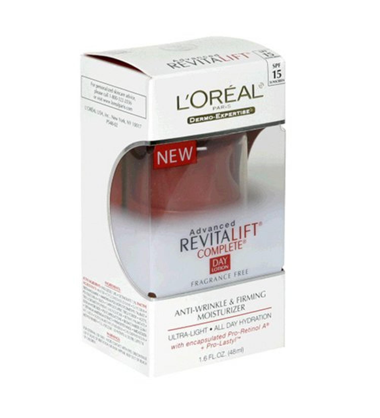 L'Oreal Advanced RevitaLift Complete Day Lotion Fragrance-Free 1.6-Ounce Tub