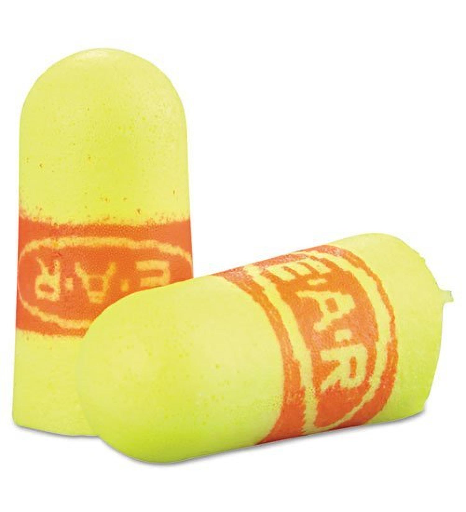 3M-Commercial Tape Div 3121256 33NRR Ear Soft Super Fit Single-Use Earplugs Cordless - Yellow & Red