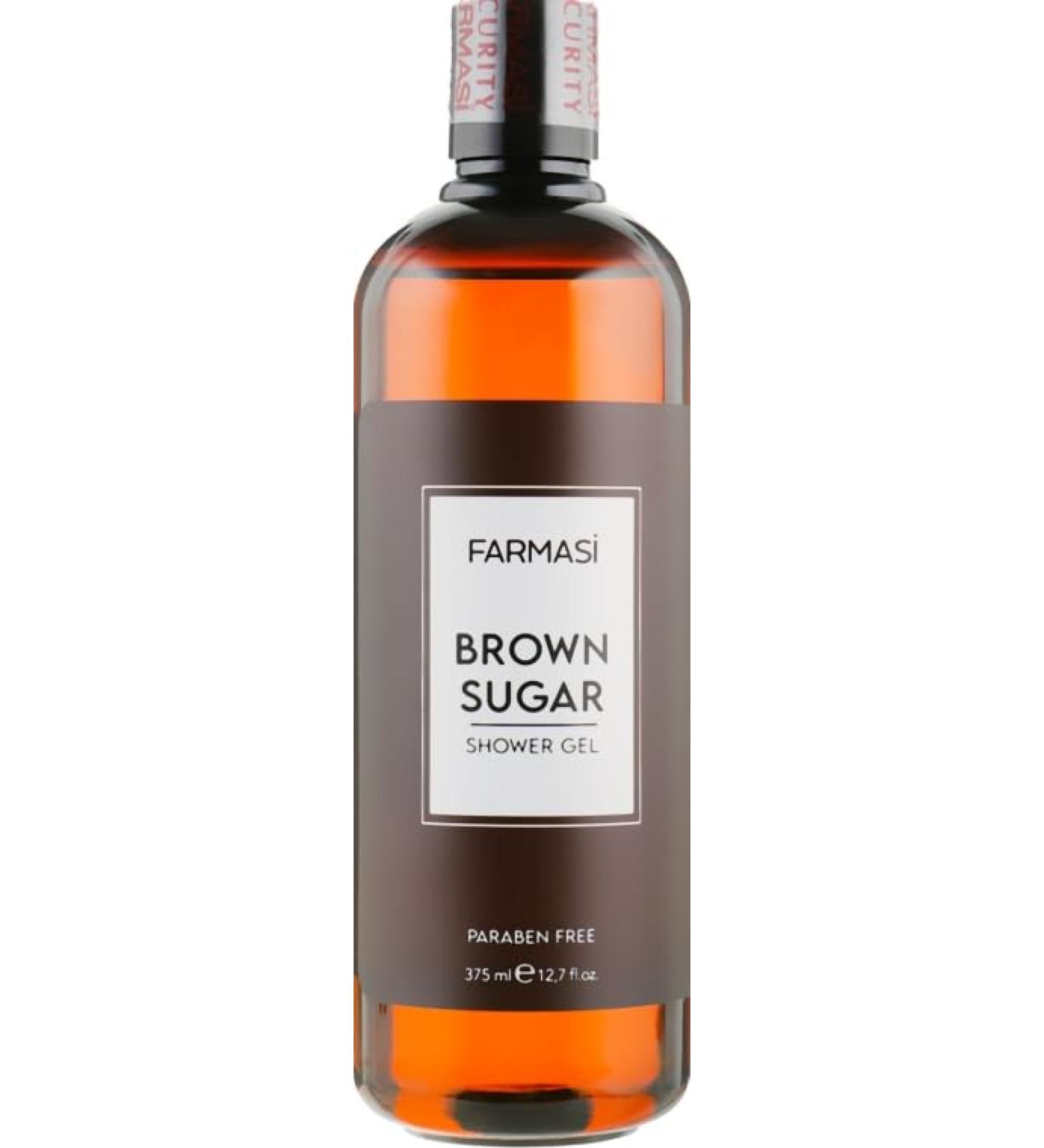 FARMASi Brown Sugar Shower Gel 375ml/12.68flOz - Nourishing and Hydrating Body Wash - Gentle Cleansing with a Sweet Invigorating Scent