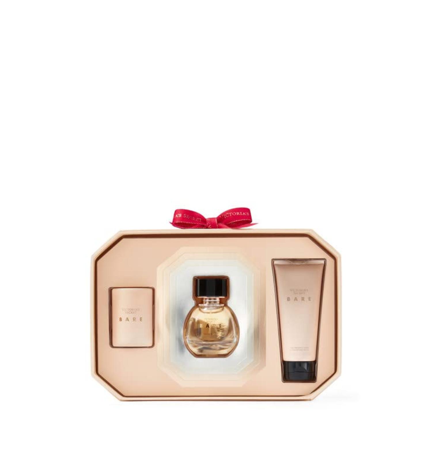 Victoria's Secret Bare 3-Piece Luxe Fragrance Gift Set - Eau de Parfum, Travel Lotion & Candle - 1.7 oz & 4.35 Fl Oz - Buy Online on GoSupps.com