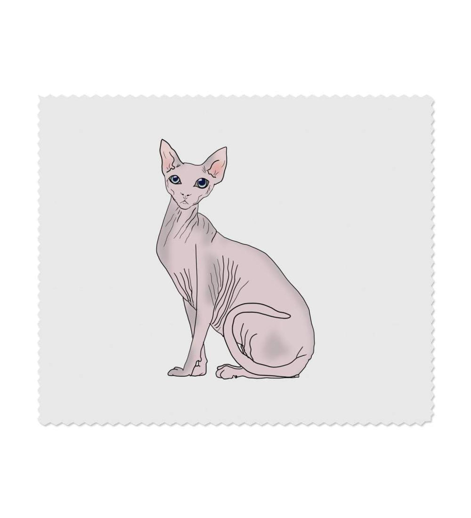Buy 2 Sphynx Cat Microfiber Lens Cleaning Cloths | High-Quality Glasses Cleaner | Perfect for Cat Lovers - Buy Online on GoSupps.com