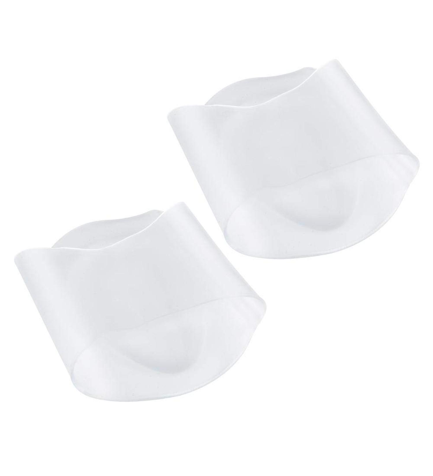 2 Pairs Soft Silicone Clear Reusable Arch Sleeves Unisex Arch Support Sleeve Compression Foot Arch Supports & Foot Sleeve Gel Arch Support Set