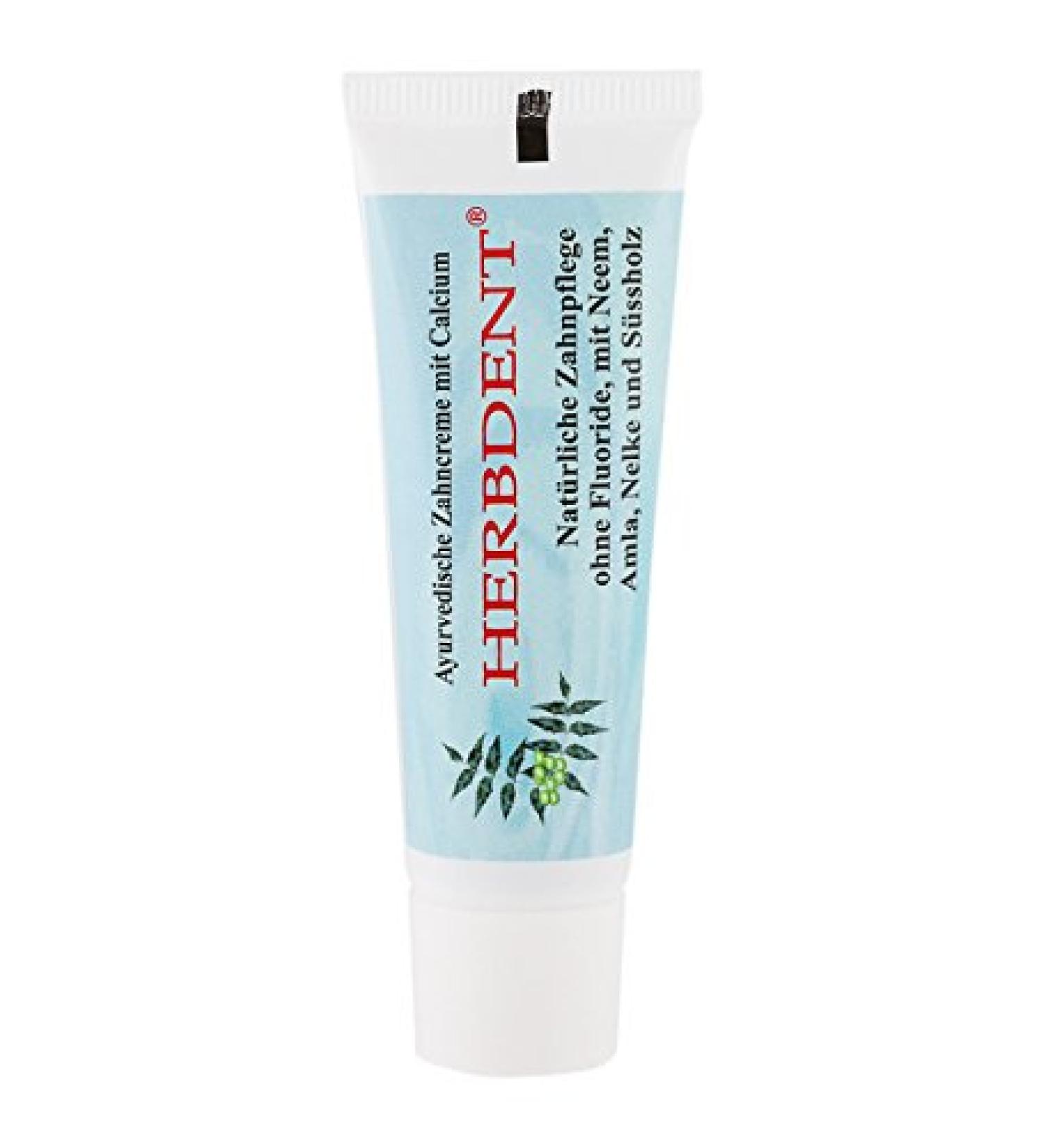 Herbdent Ayurvedic Toothpaste - Travel Tube 24g | Natural Oral Care for Healthy Teeth - Buy Online on GoSupps.com
