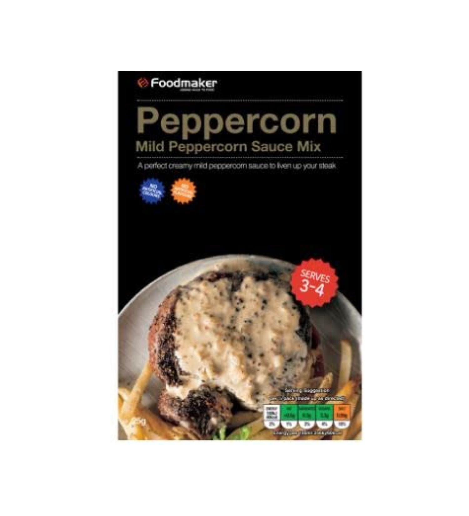 Foodmaker Peppercorn Sauce - 12 x 25g Packs (serves 3-4 per pack)