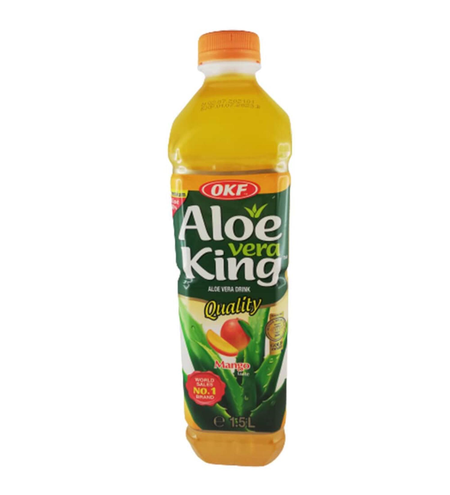 rumarkt King Aloe Vera Drinks 1500 ml with Disposable Locker of 0.25 (Mango)