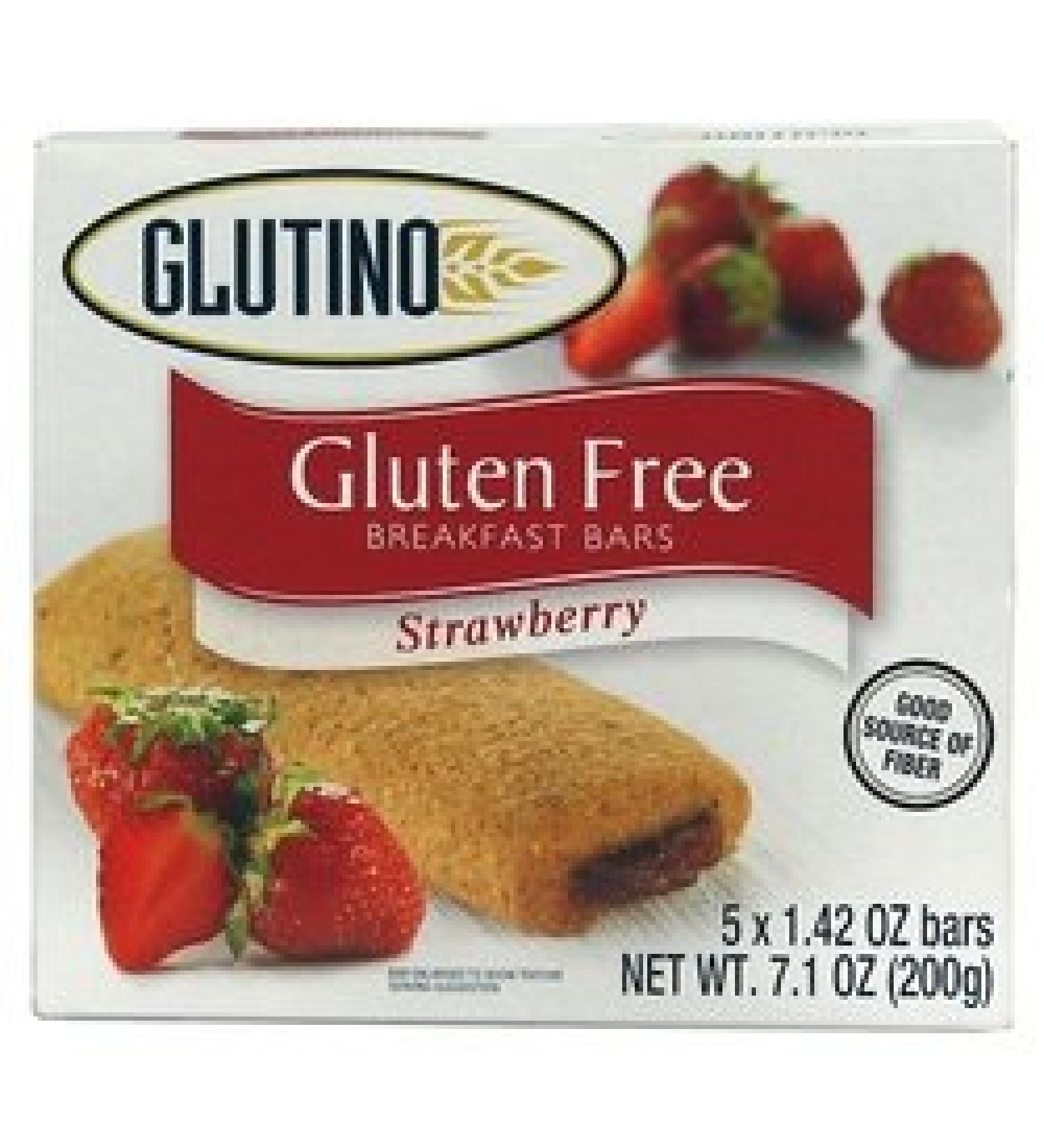 Glutino Gluten Free Strawberry Breakfast Bars 7.05oz Box (Pack of 6) by Glutino Foods
