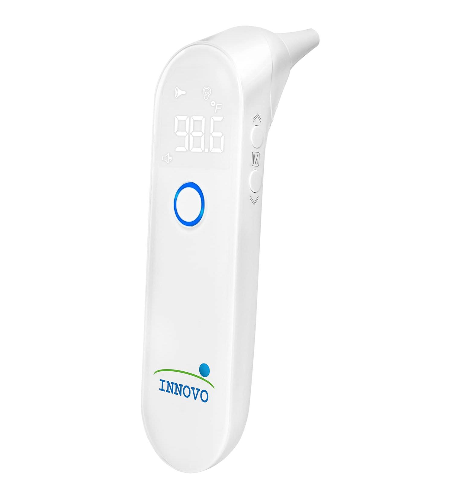 Innovo 2021 Medical Ear Thermometer with Disposable Probes - Digital Fever Termometro, Off-White - Buy Online on GoSupps.com