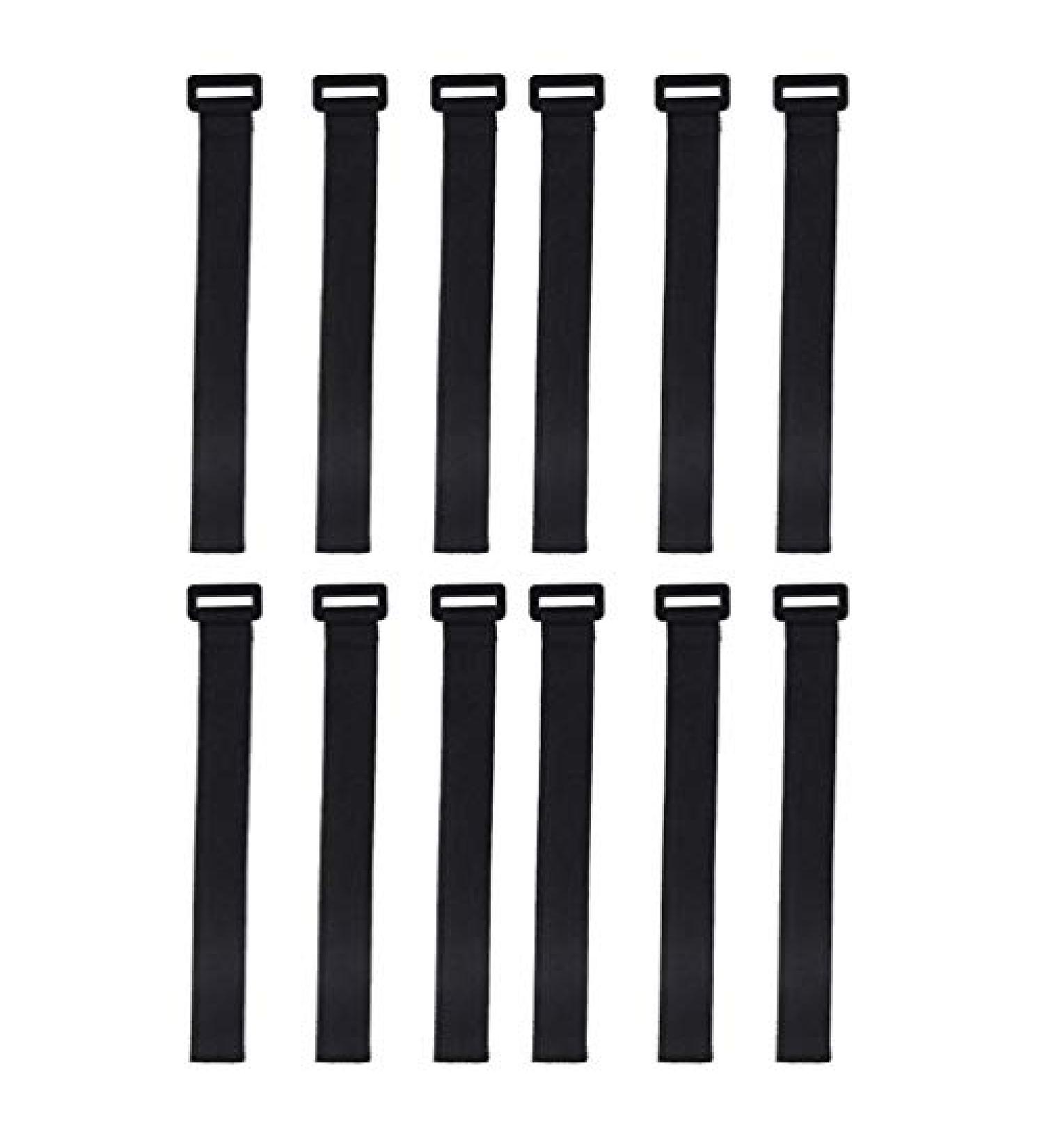 SEWACC 12pcs Yoga Mat Strap - Tightly Secure Your Mat with Hook and Loop Ties, 25*400mm Black - Buy Online on GoSupps.com