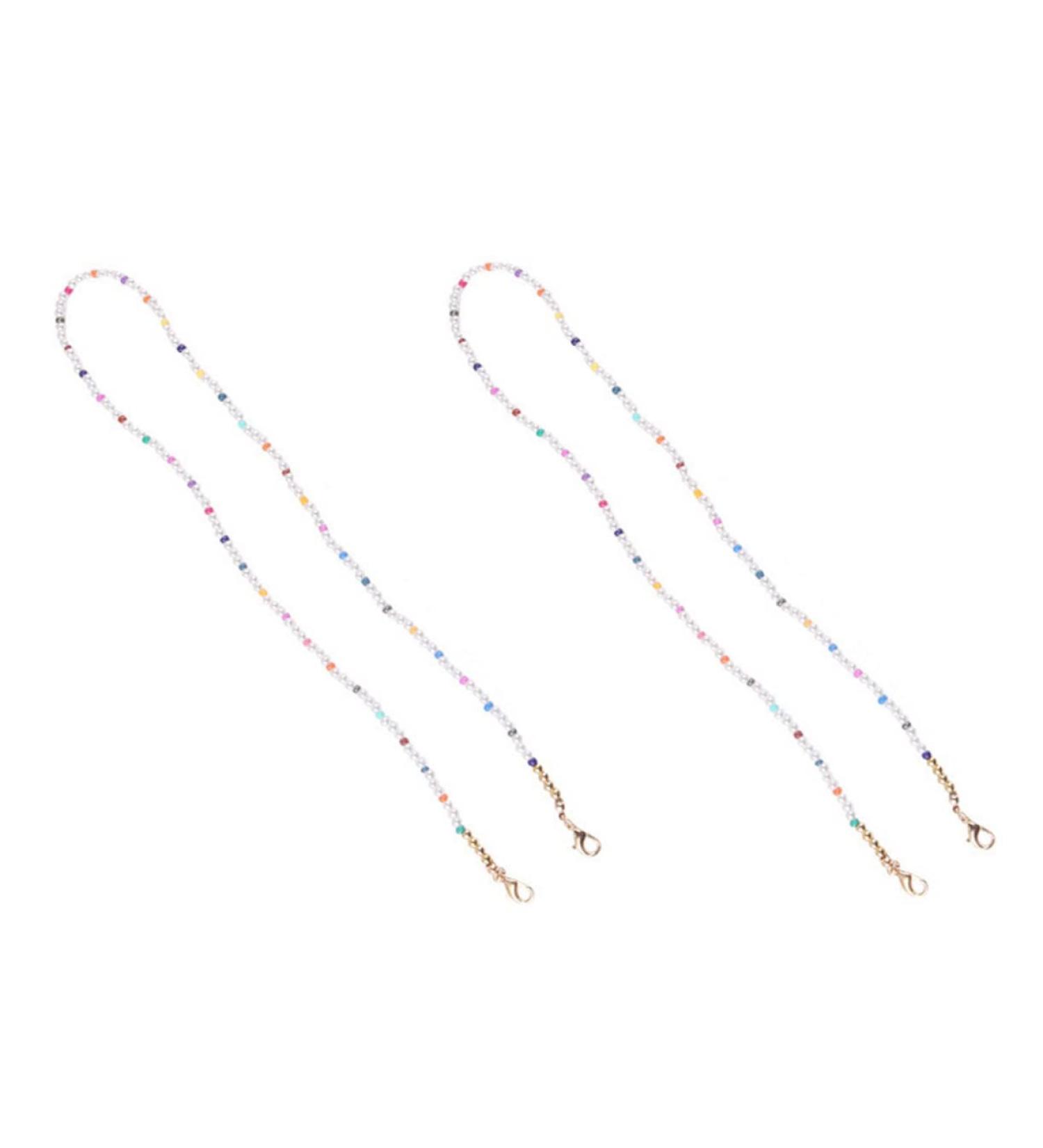 Frcolor 2-Piece Masking Glasses Hanging Chain | Slide-Resistant Anti-Loss Bead Chains for Kids | Durable Glasses & Mask Holder - Buy Online on GoSupps.com