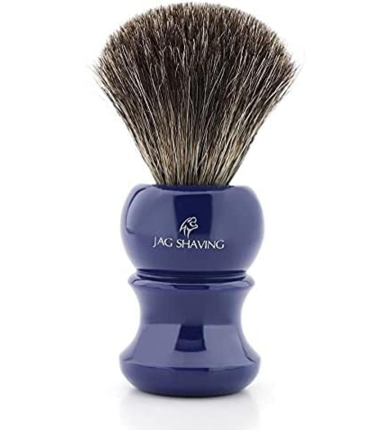 Jag Shaving pure genuine badger wet shaving brush Shiny red resin handle