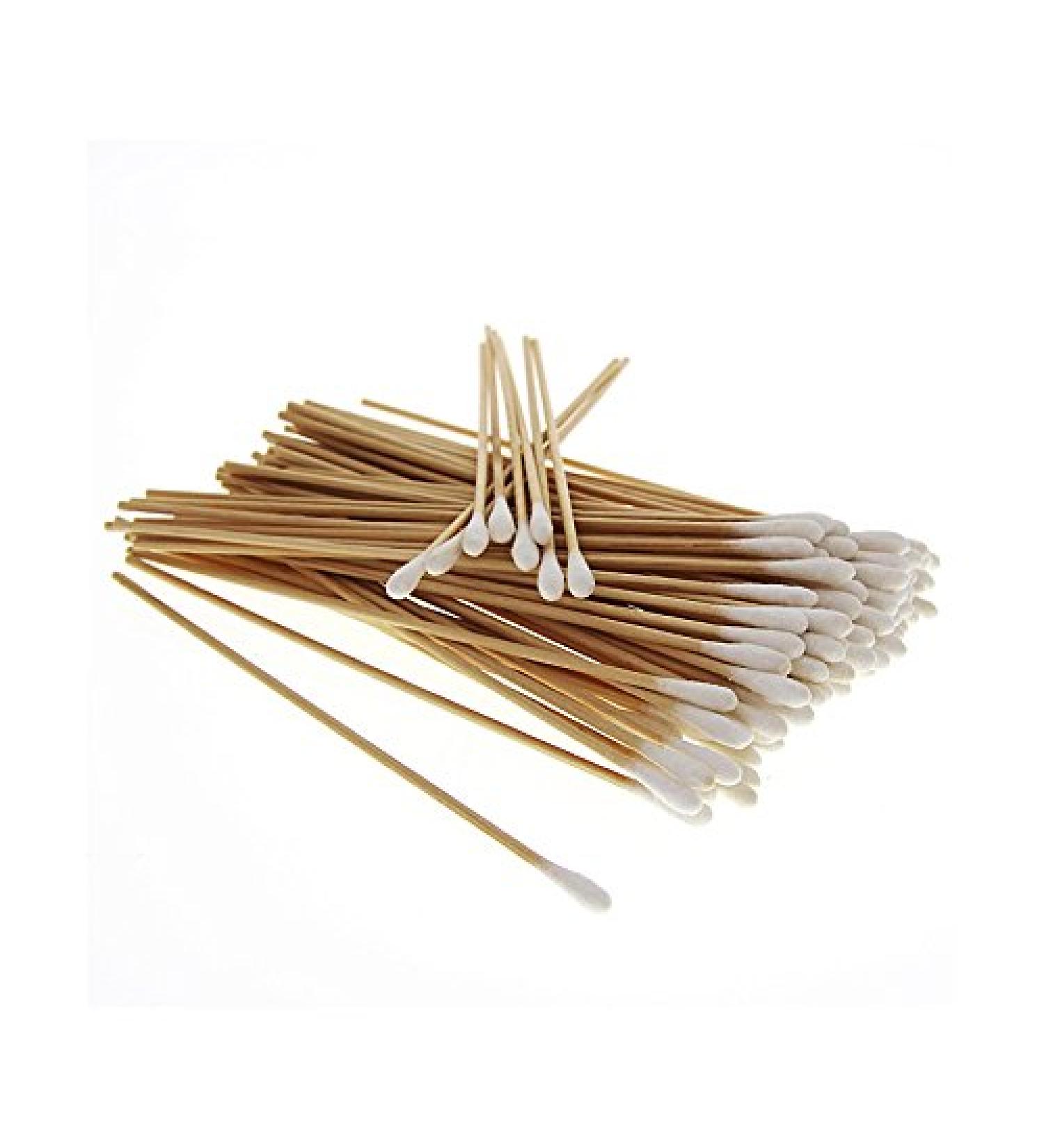 500x Large Cotton Swabs - Kosmetex Wooden Stick with Cotton Head | Perfect for Beauty & Hygiene - International Shipping Available - Buy Online on GoSupps.com