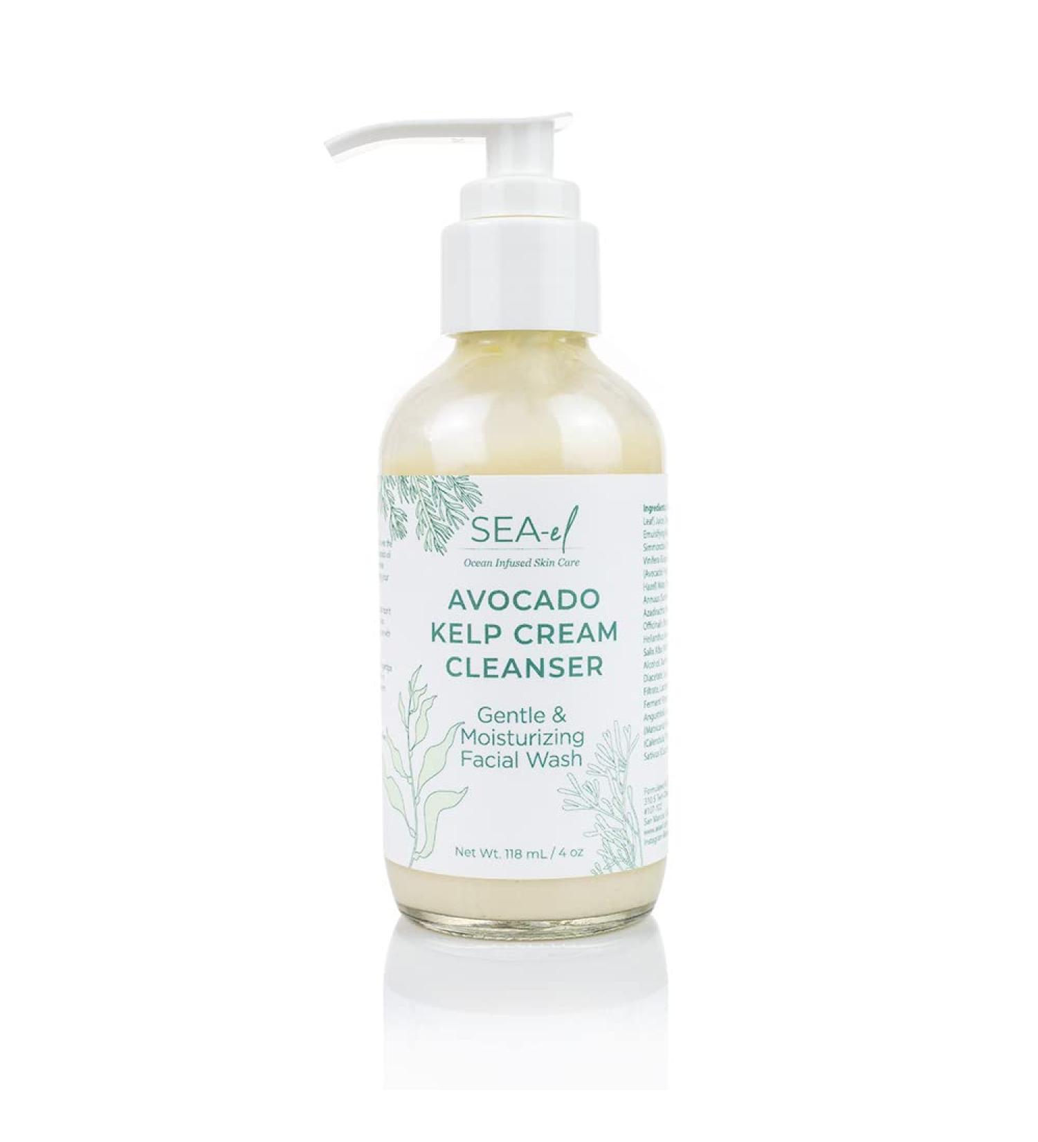 Sea-el Avocado Kelp Cream Cleanser | Gentle & Moisturizing Facial Wash - 4oz - Buy Online on GoSupps.com