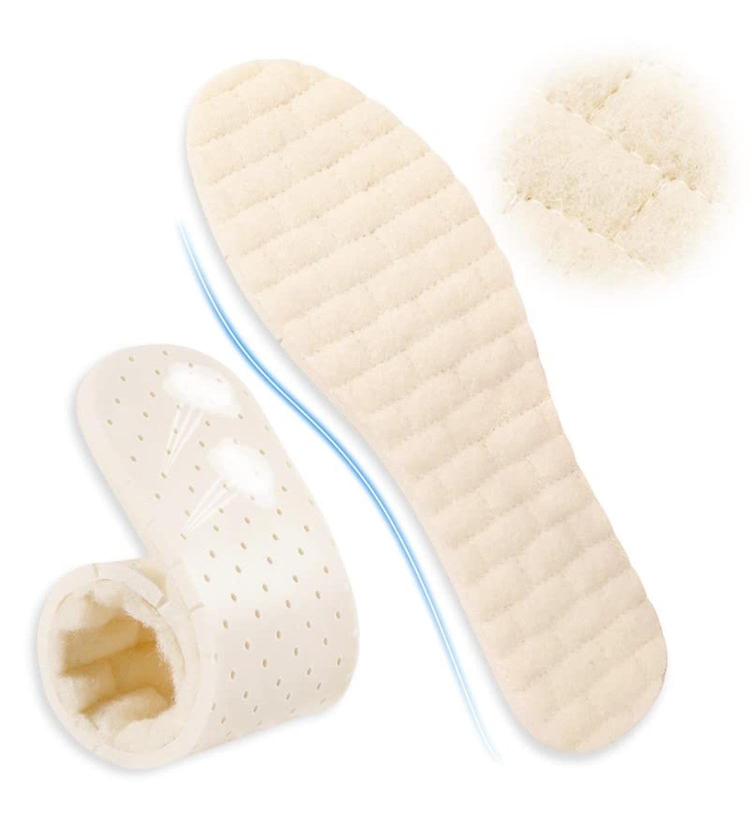 Kalevel Winter Wool Boot Inserts | Thick Fleece Insoles for Men & Women | Warm Replacement Shoe Liners | Size 9.5-11 (44-45 - Buy Online on GoSupps.com