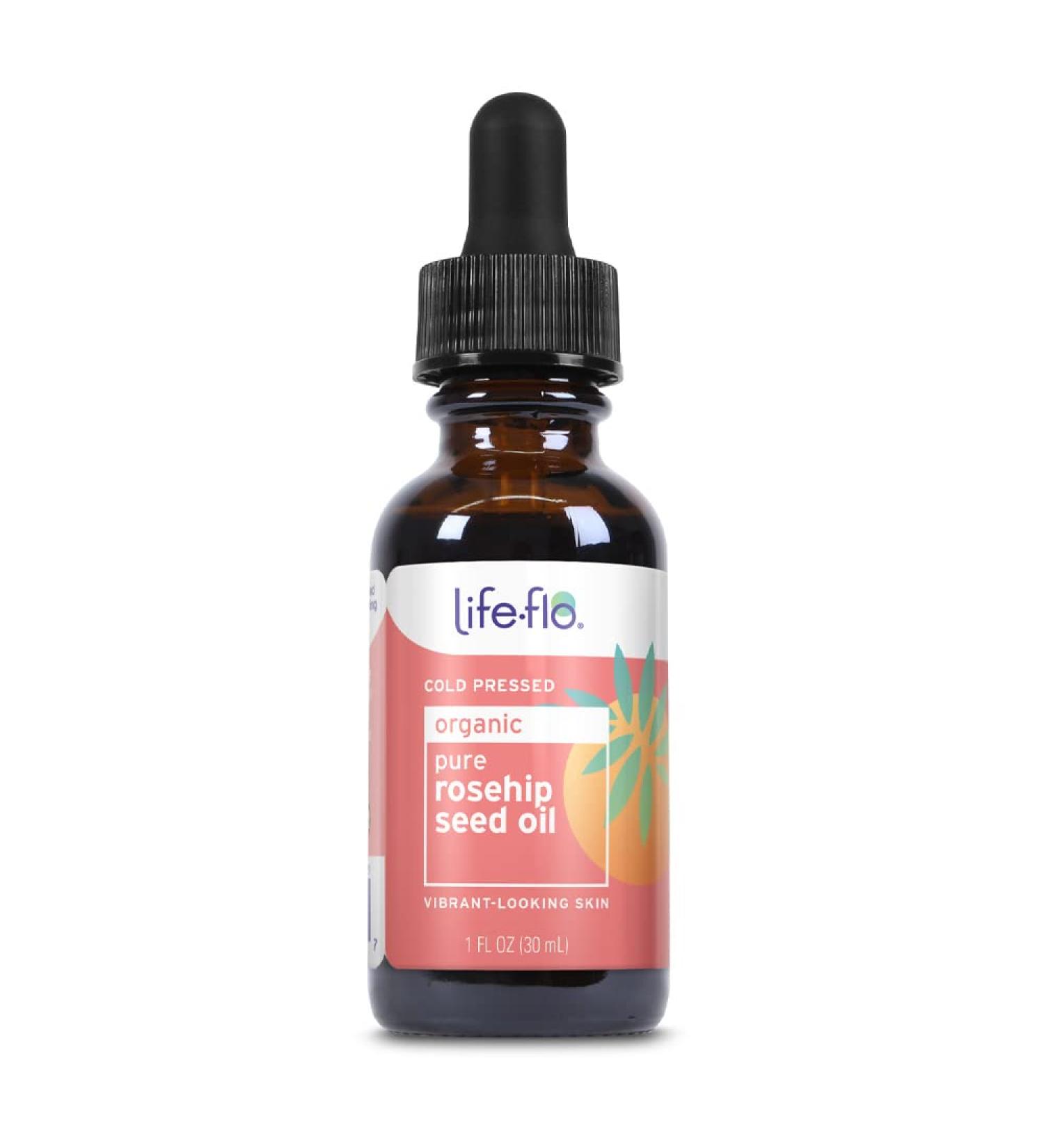 Life-Flo Pure Rosehip Seed Oil 1 oz - Natural Moisturizer & Skin Rejuvenator - Buy Online on GoSupps.com