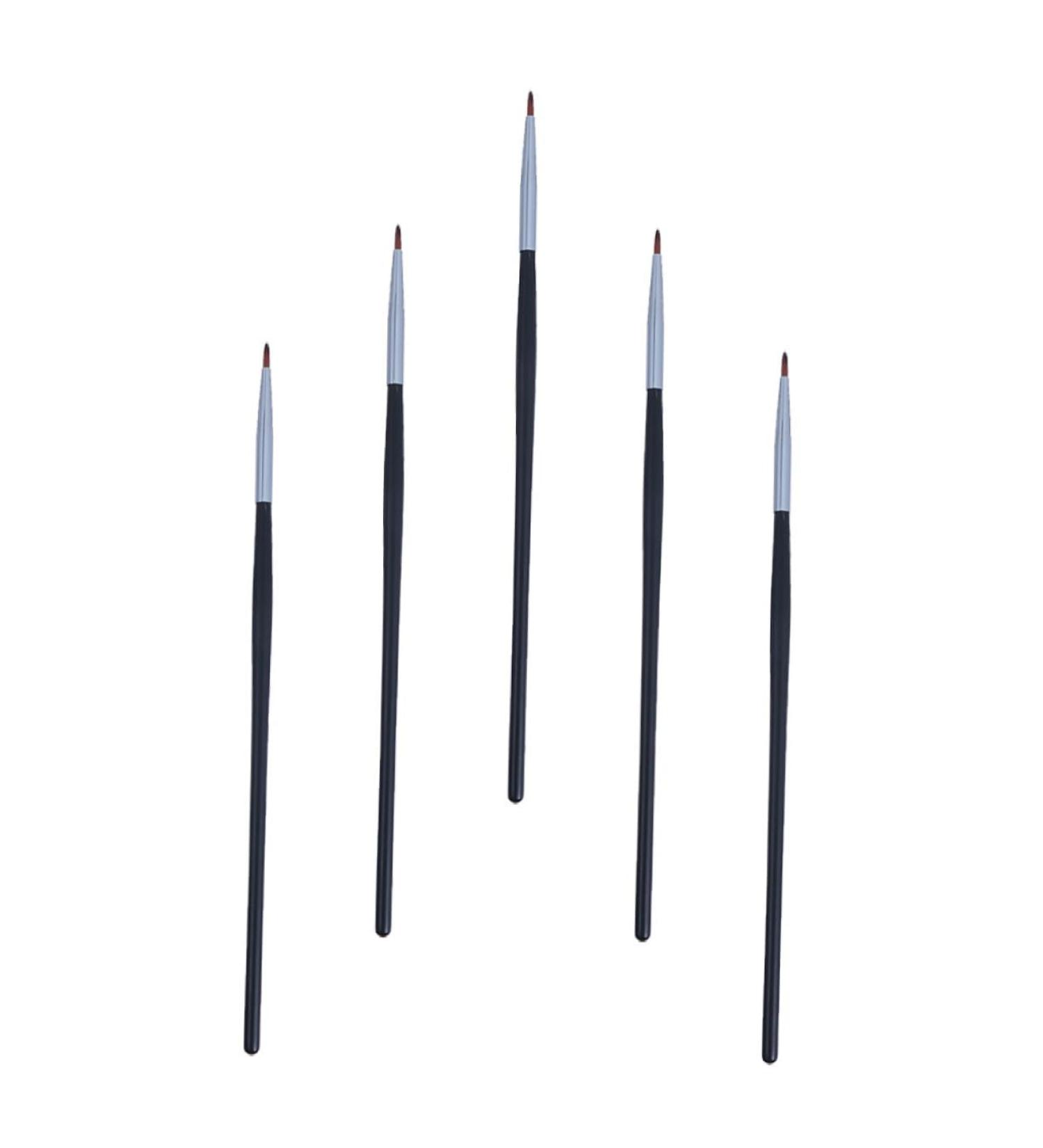 Outanaya 5pcs Fine Eyeliner Brush Eyeliner Fine Point Liner Brush for Eyes Gel Eyeliner Lip Gloss Fiber Black - Buy Online on GoSupps.com