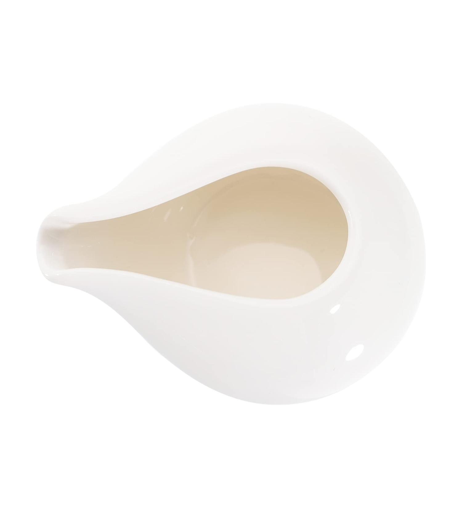 Zerodeko 1pc Ceramic Sauce Pot Small Coffee Milk Creamer Porcelain Seasoning Boat Ceramic Sauce Jug Glass Containers Sauce Dish Gravy Seasoning Dishes Broth Soy White Appliance Ceramics White 8.5x6x4.5cm - Buy Online on GoSupps.com