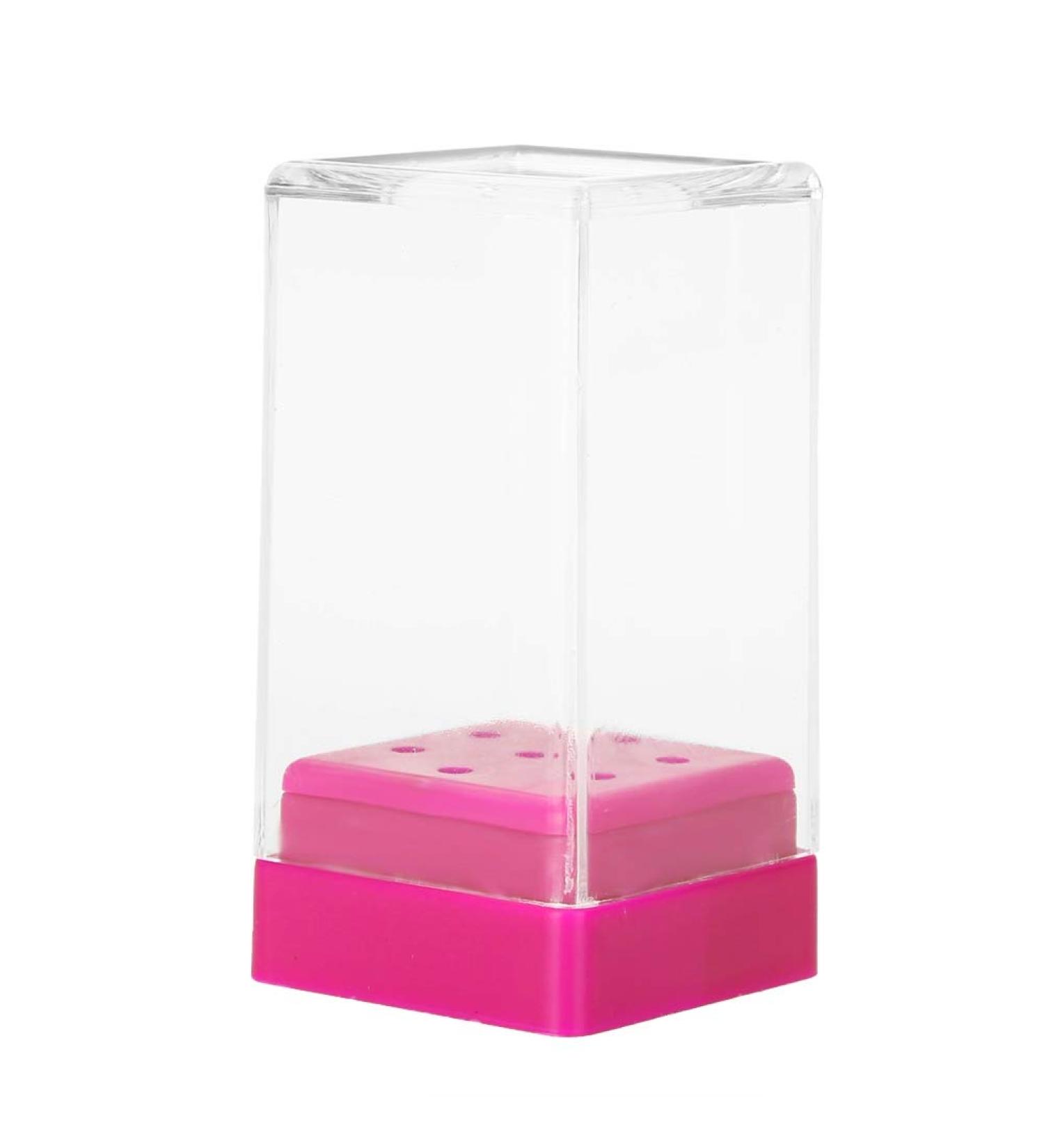 Manicure Tool Organizer Displayer Stand with 7 Slots for Nail Drill Bit Collection (Rose Red) - Buy Online on GoSupps.com