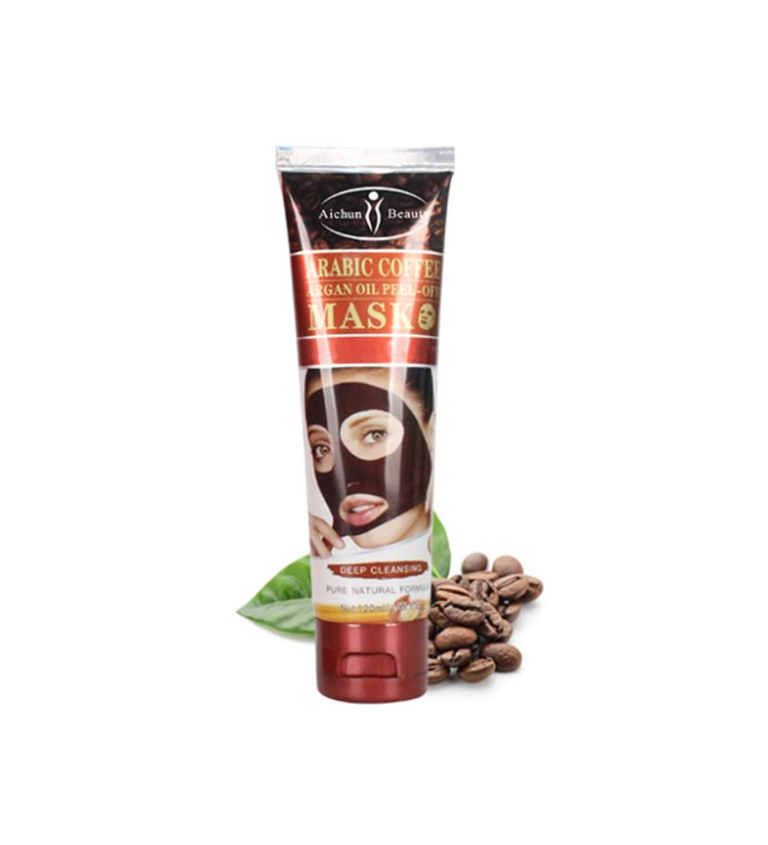 AICHUN BEAUTY Peel-Off Facial Mask | Deep Cleansing Oil & Dirt Pore Recovery | Vitamin A & E | Arabic Coffee Argan Oil | 120ml - Buy Online on GoSupps.com