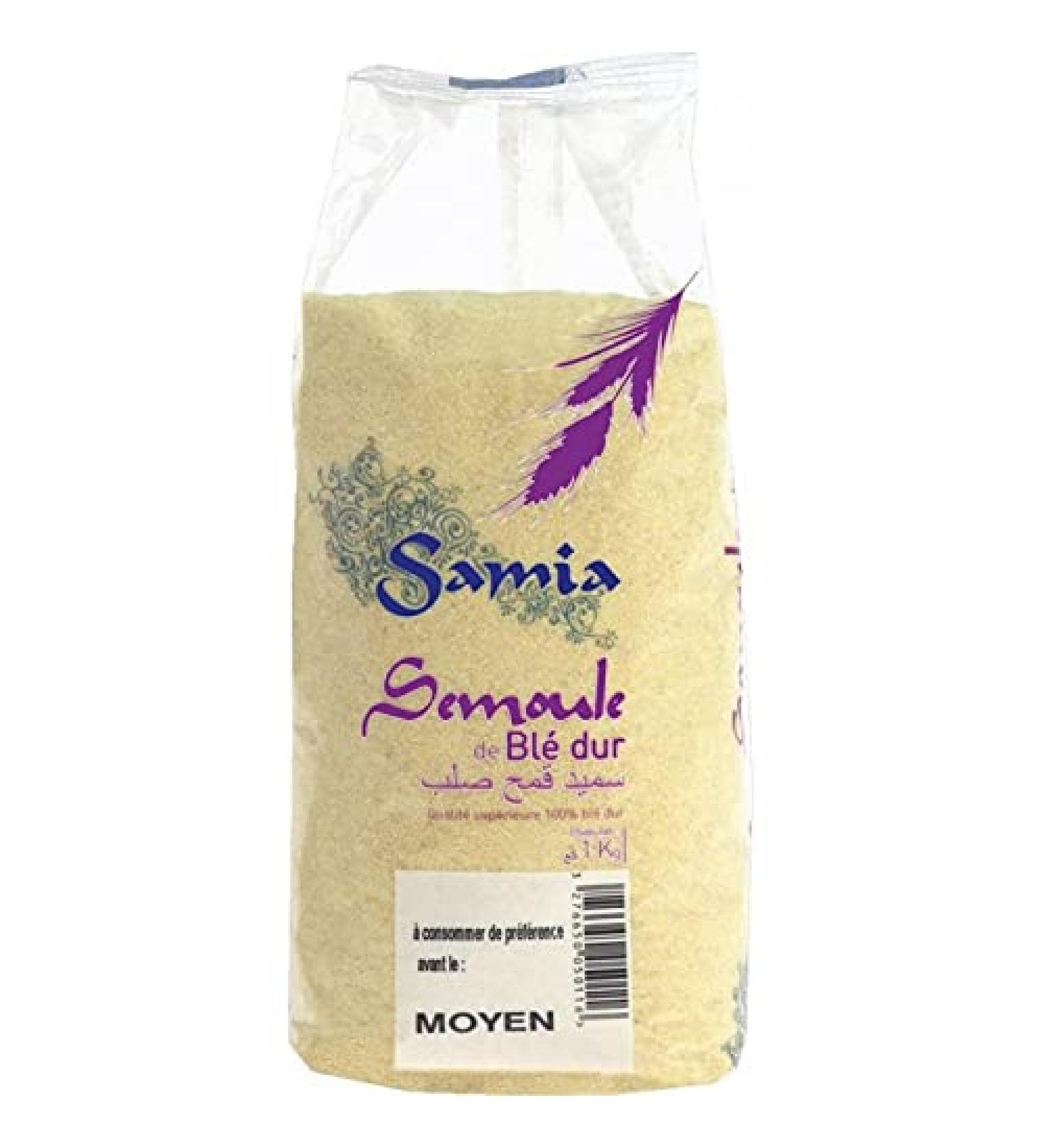 Samia Samia Medium Durum Wheat Semolina 1kg (pack of 6)