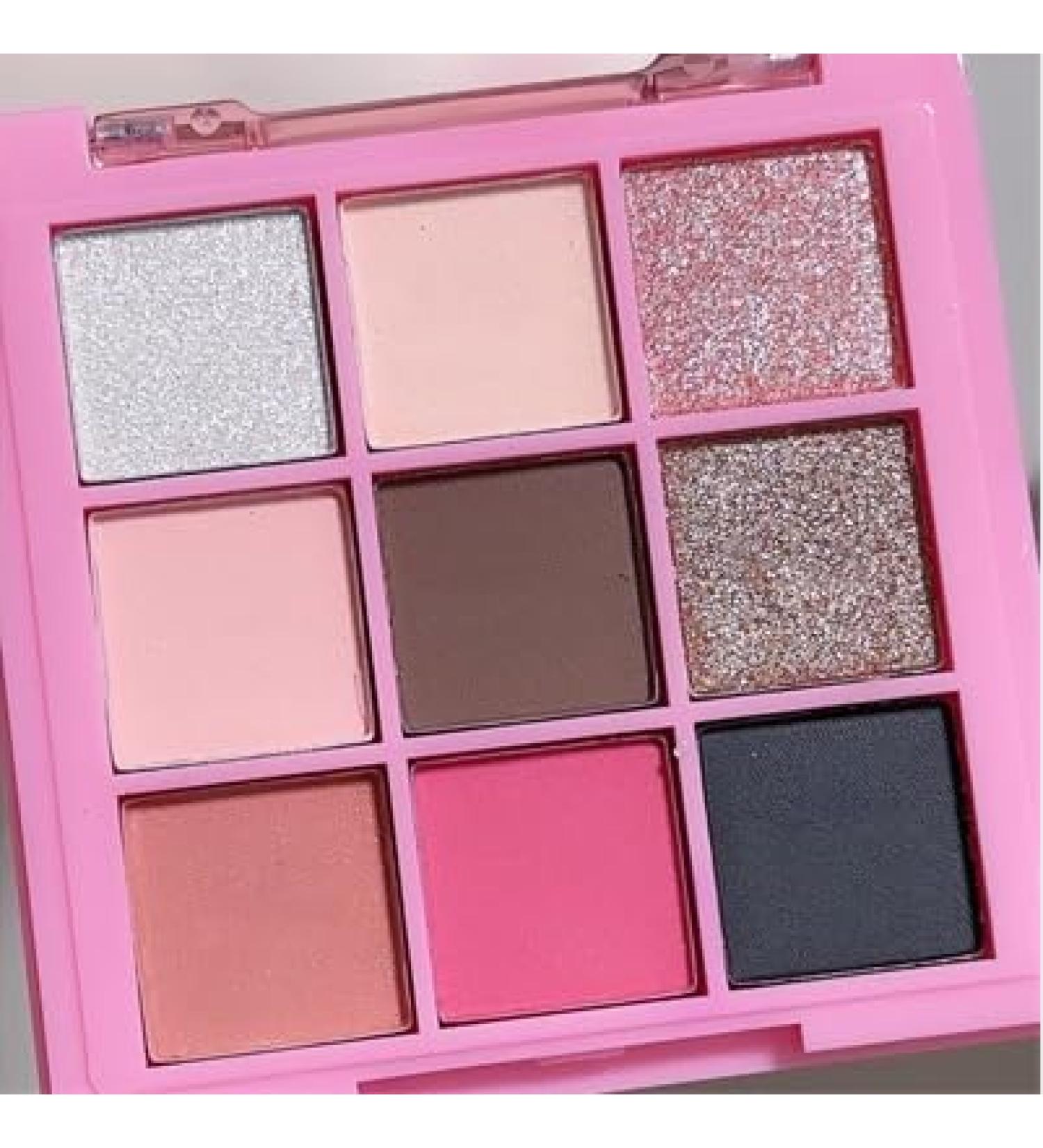 Lovelycat 9 Colors Glitter Eyeshadow Makeup Palette Matte High Pigmented Colorful Creamy Texture Eye Shadow Powder Natural Waterproof Long Lasting Eyeshadow Powder Cosmetics (C) - Buy Online on GoSupps.com