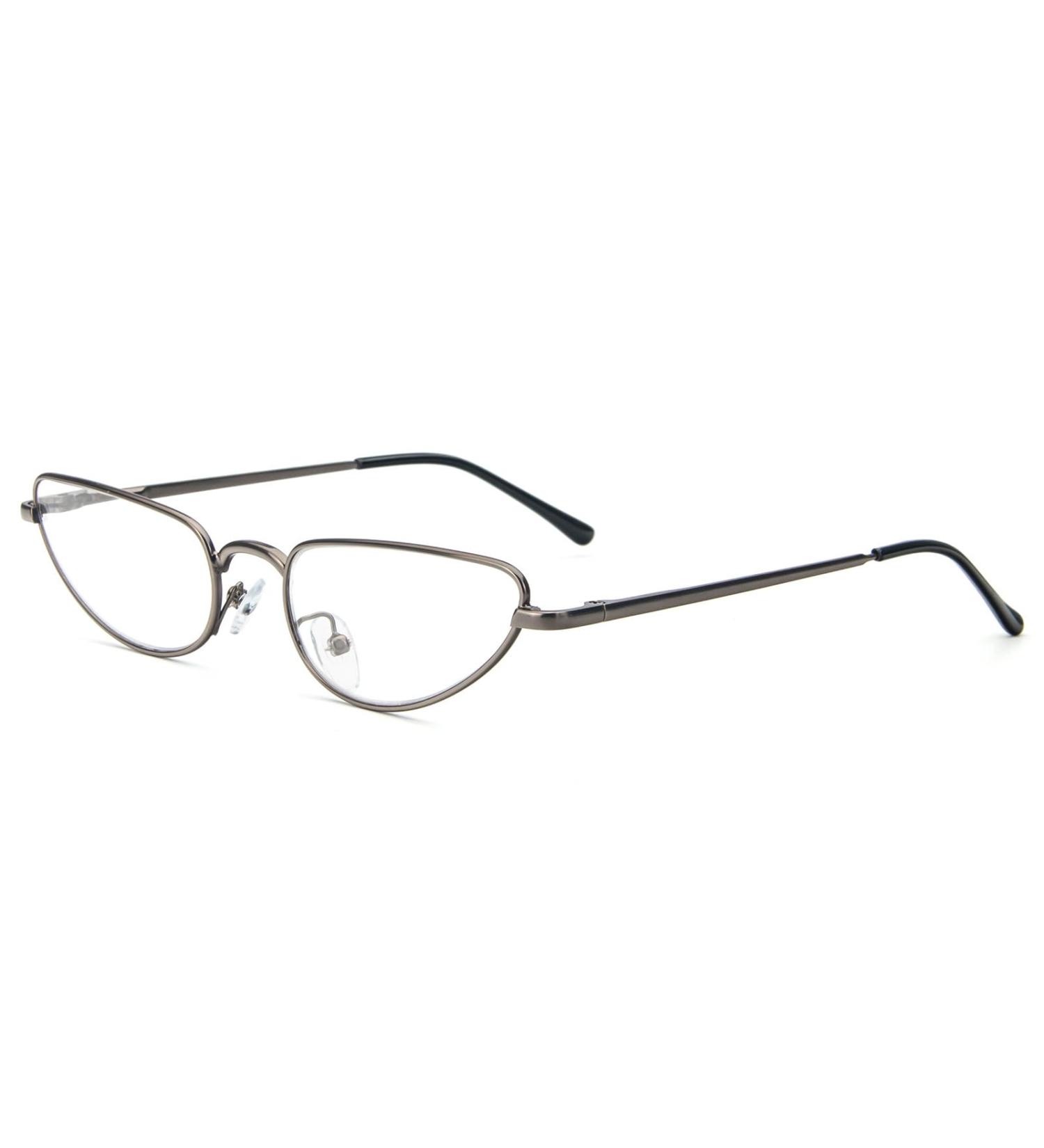 MMOWW Metal Reading Glasses for Men & Women - Lightweight Spring Hinge Slim Readers (Gray 3.0) - Stylish & Comfortable - Buy Online on GoSupps.com