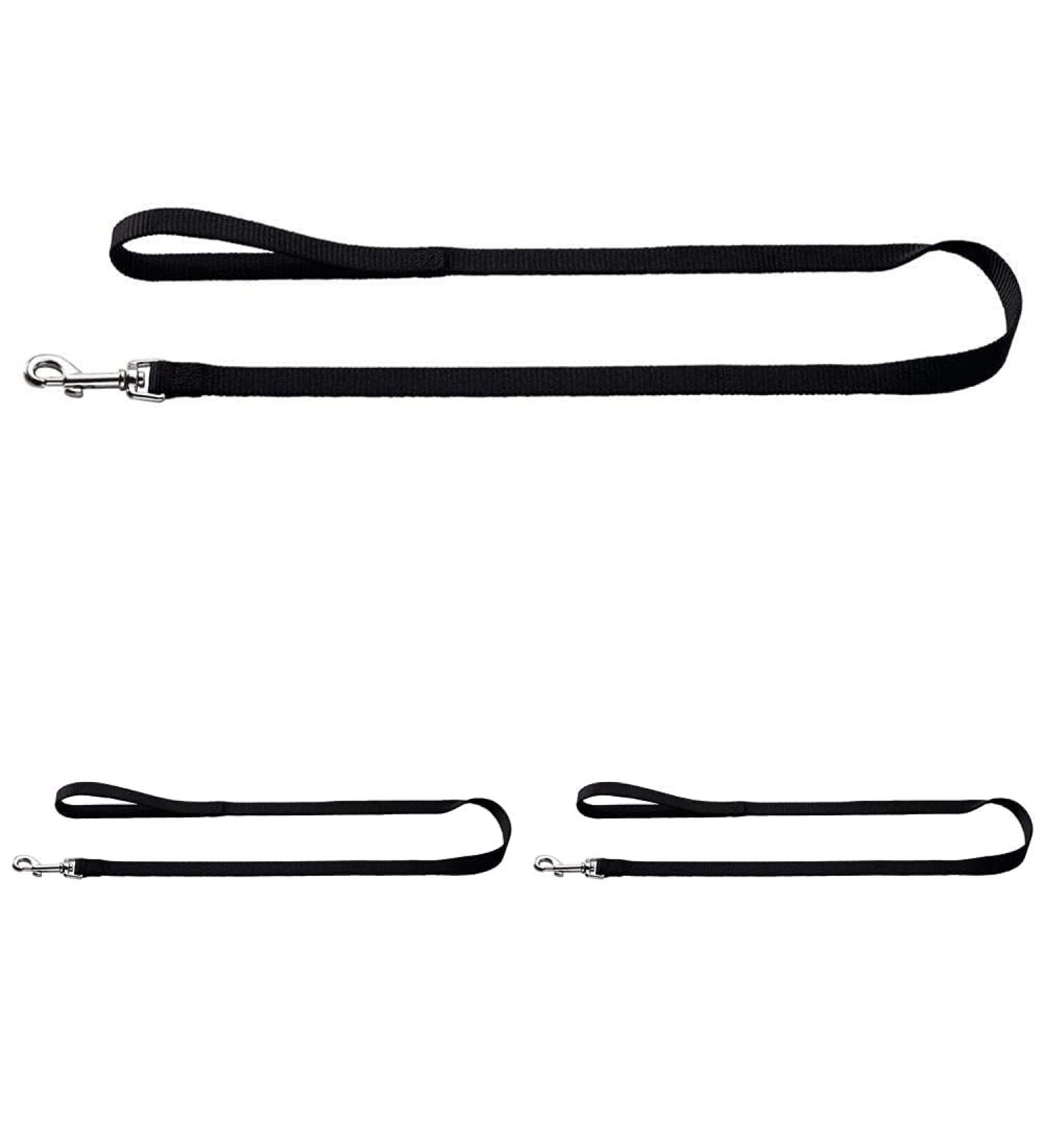HUNTER ECCO Sport leash for dogs nylon 1.0 x 110 cm black (pack of 3) black 1.0 x 110 cm (pack of 3)