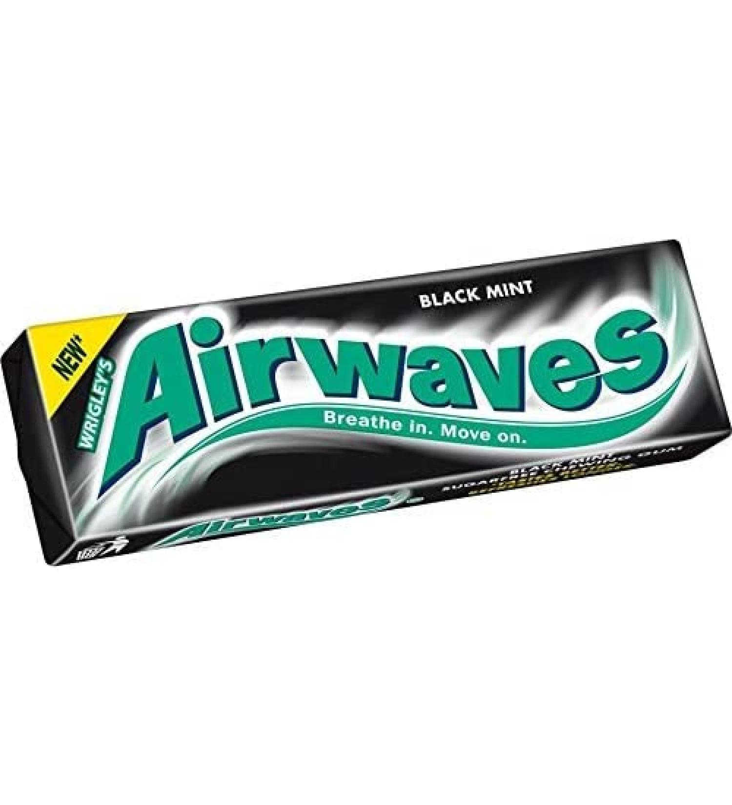 Wrigley's Airwaves Black Mint Chewing Gum (15 Packets)