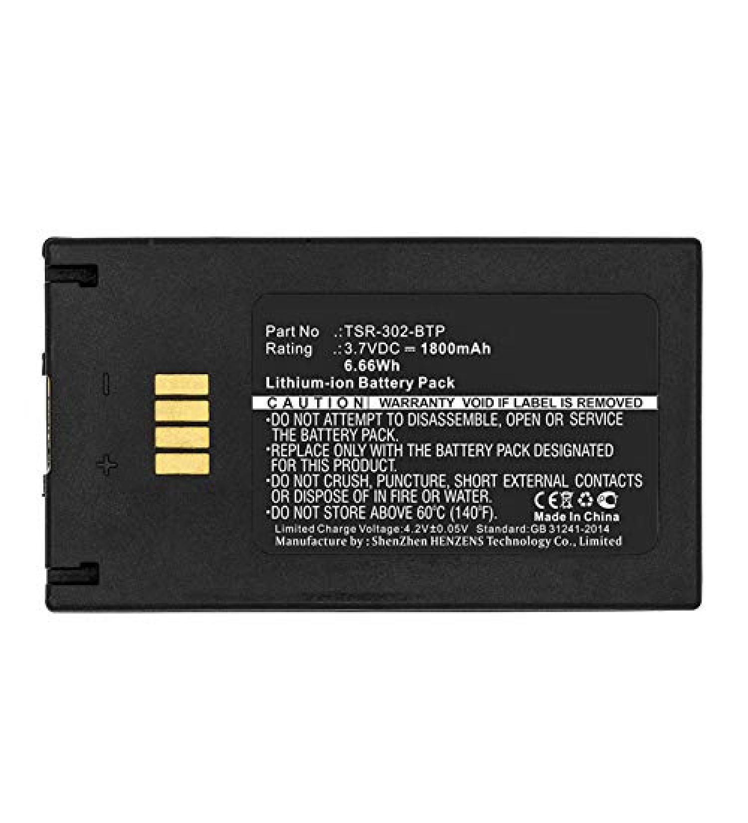 Synergy Digital Programmable Logic Controller (PLC) Battery Compatible with Crestron TSR-302-BTP Programmable Logic Controller (PLC) Battery (3.7V Li-ion 1800mAh)