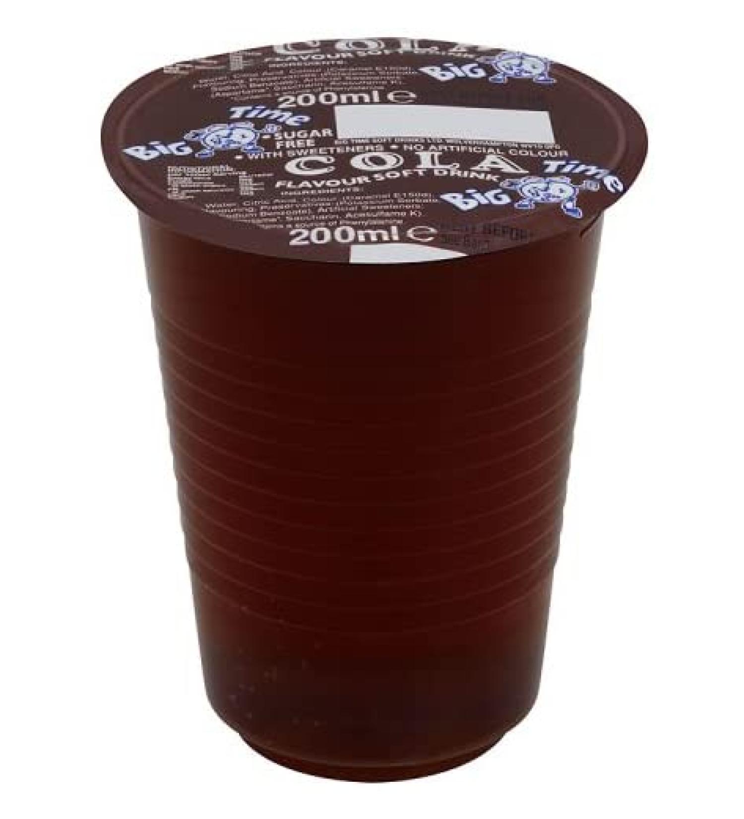 Ellies Jellies Big Time Cola Cup Drinks 200ml Box Of 24 Cola 200 ml (Pack of 24)