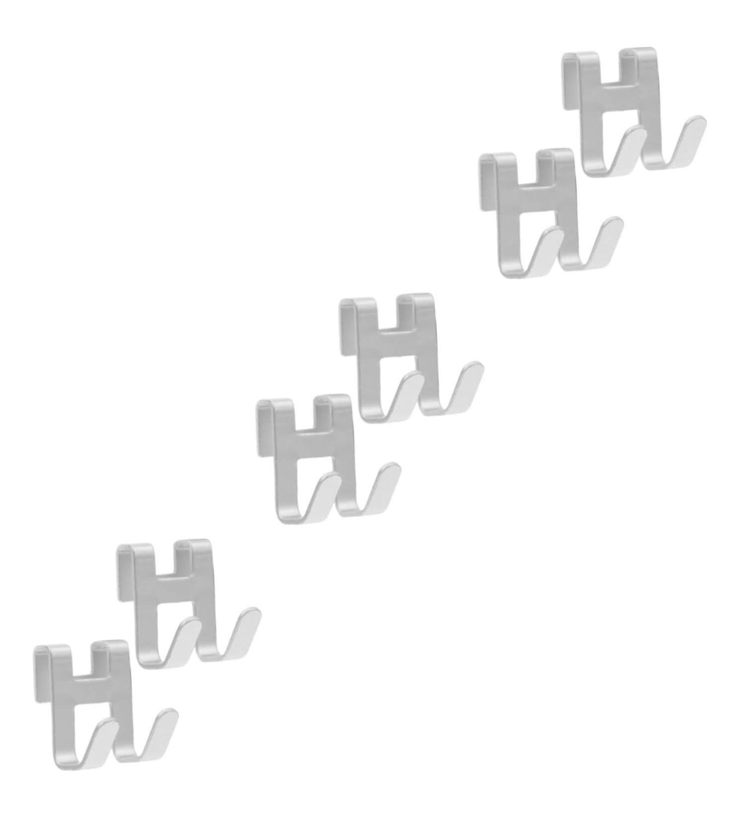 Alipis 6 Pcs Hook up Stainless Steel Hooks Cabinet Door Dual Hooks Wreath Hat Hooks Double The Hook 4X4CMx3pcs Silverx3pcs - Buy Online on GoSupps.com