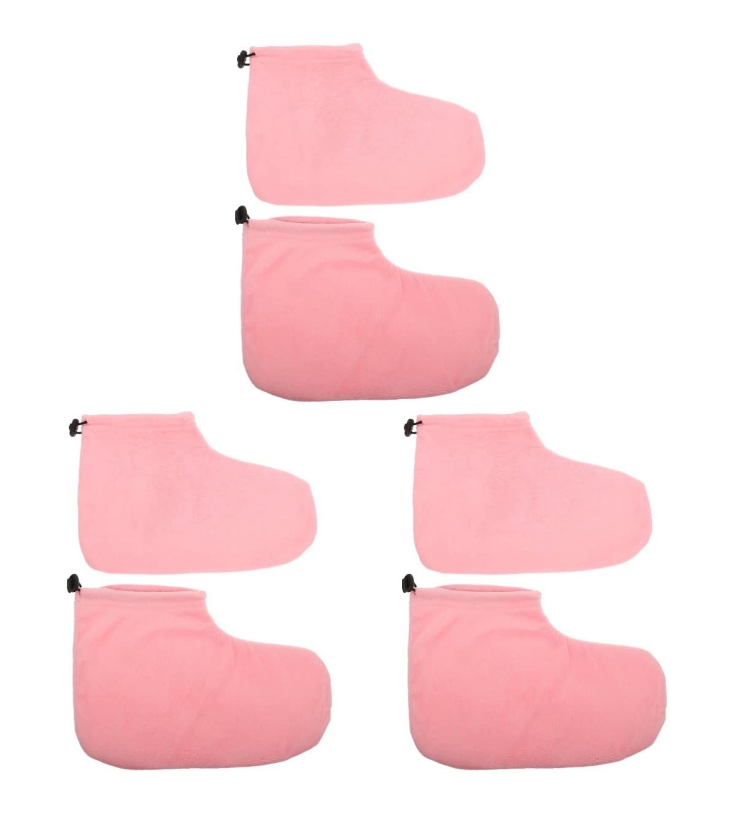 Housoutil 3 Pairs Wax Warm Foot Cover Beauty Wax Paraffin Heated Accessories Heated Gloves Paraffin Wax Foot Wraps Spa Gloves Spa Heater Insulation Cotton Keep Warm Plush 28X20X0.9CMx3pcs Pinkx3pcs - Buy Online on GoSupps.com